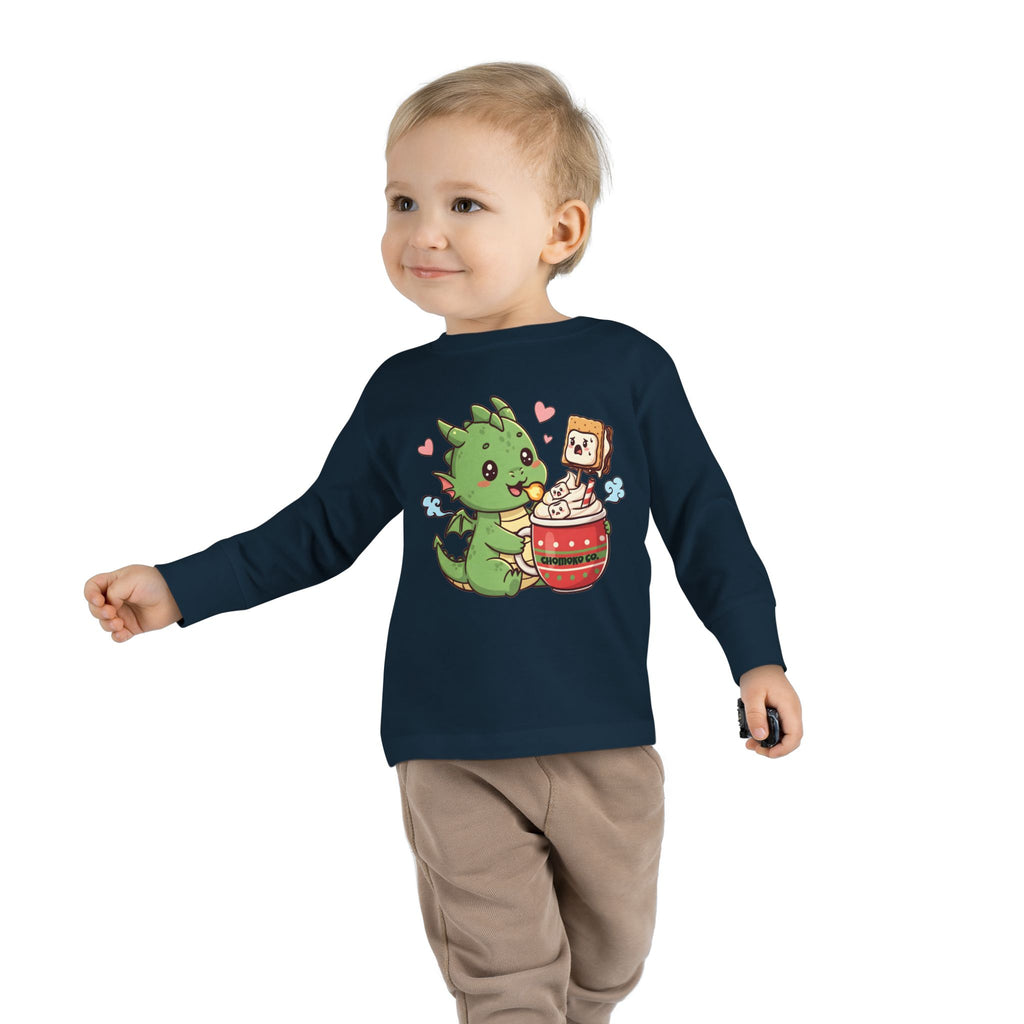 Rinzu drinking Hot chocolate Toddler Long Sleeve Tee