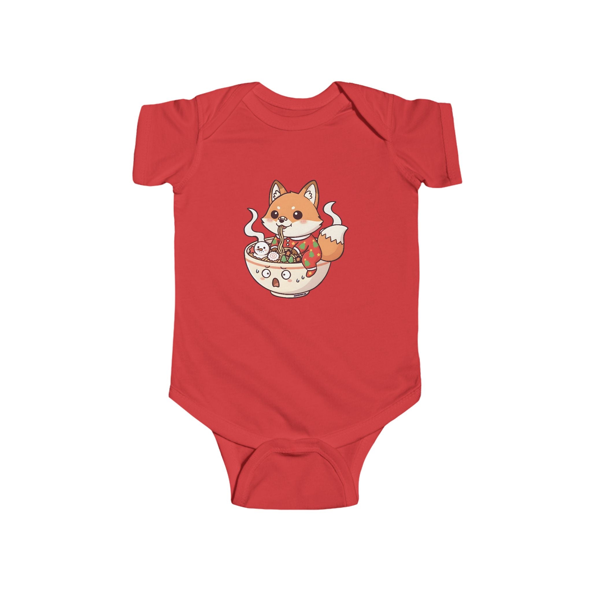 Sumi in Christmas pajamas Infant Fine Jersey Bodysuit