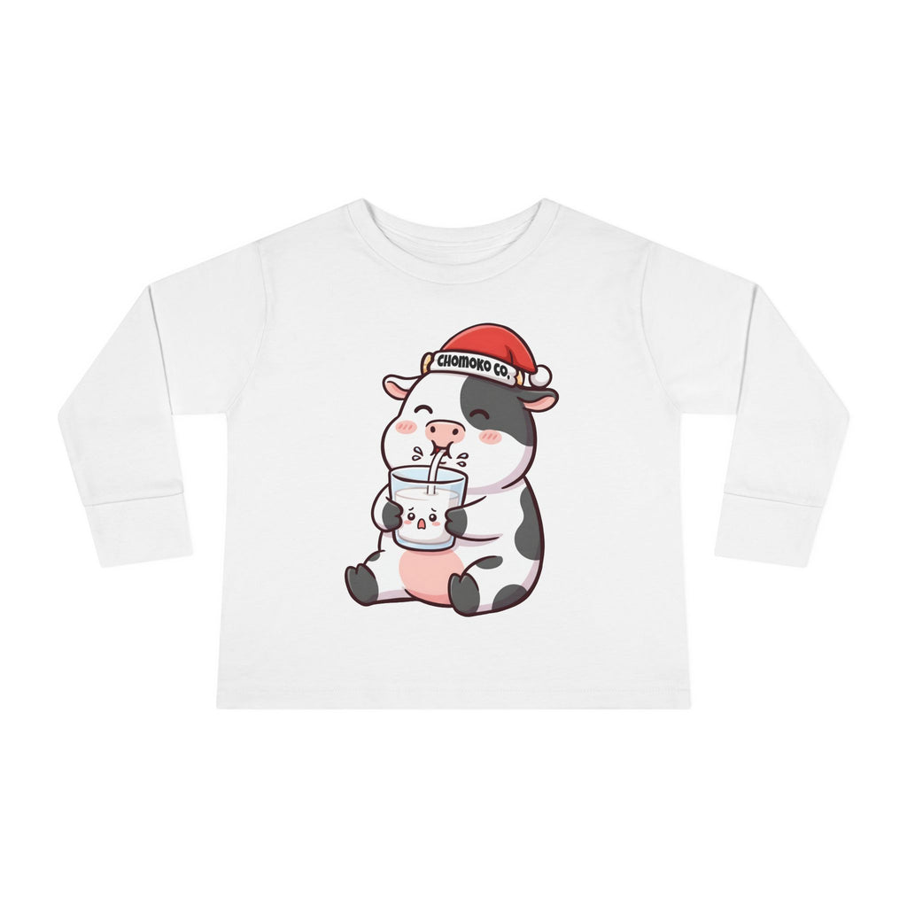 Kolby with Santa hat Toddler Long Sleeve Tee