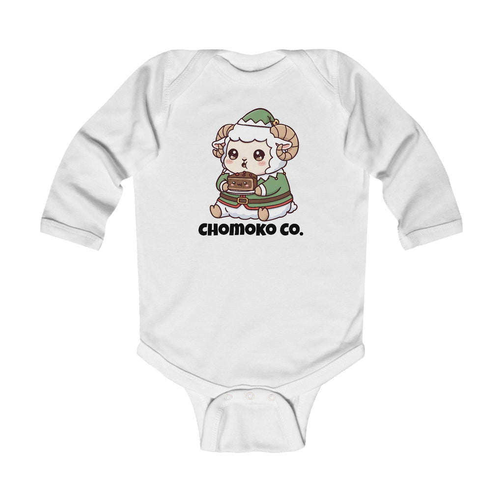Bashi in an elf costume Infant Long Sleeve Bodysuit
