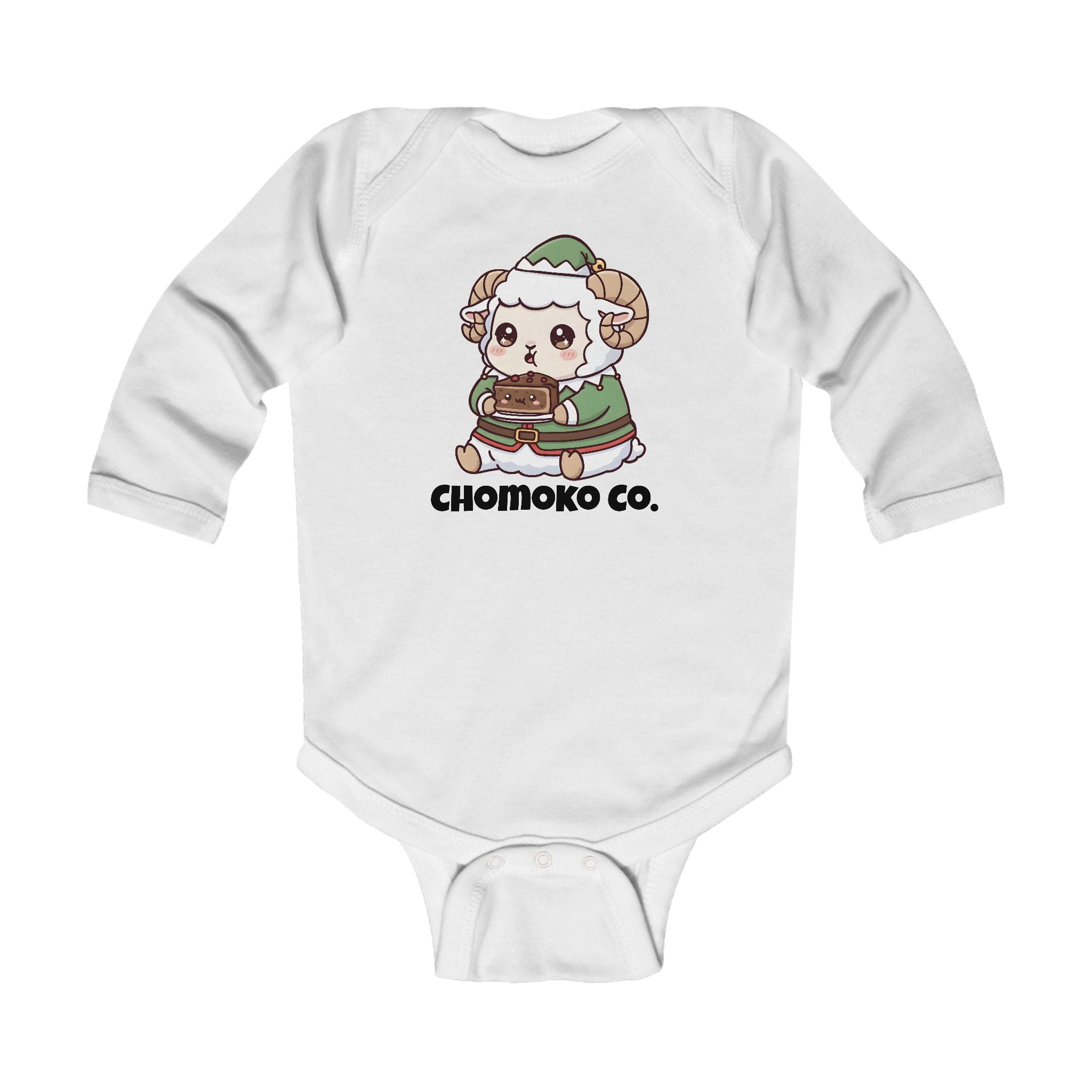 Bashi in an elf costume Infant Long Sleeve Bodysuit