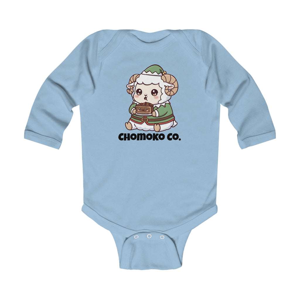 Bashi in an elf costume Infant Long Sleeve Bodysuit