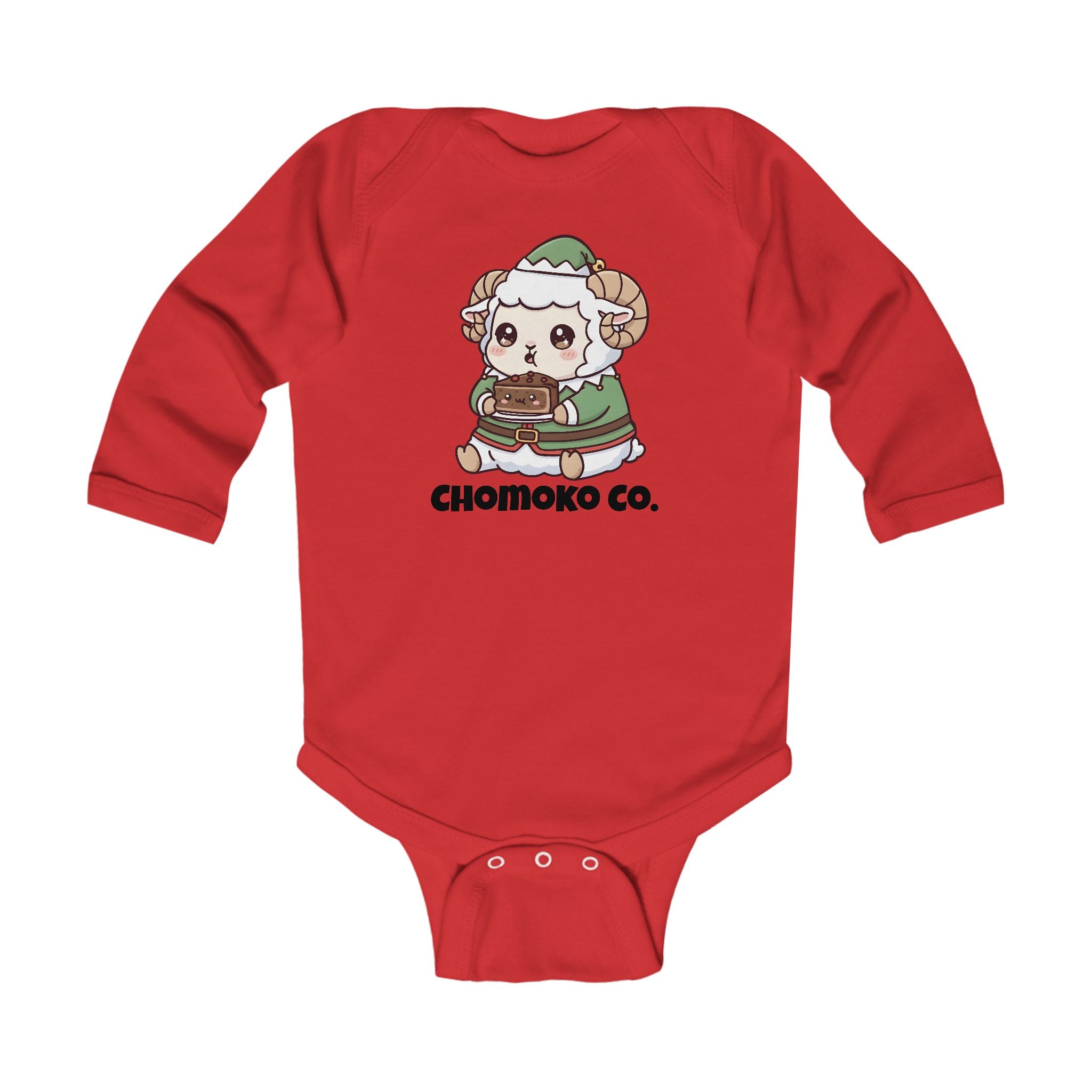 Bashi in an elf costume Infant Long Sleeve Bodysuit