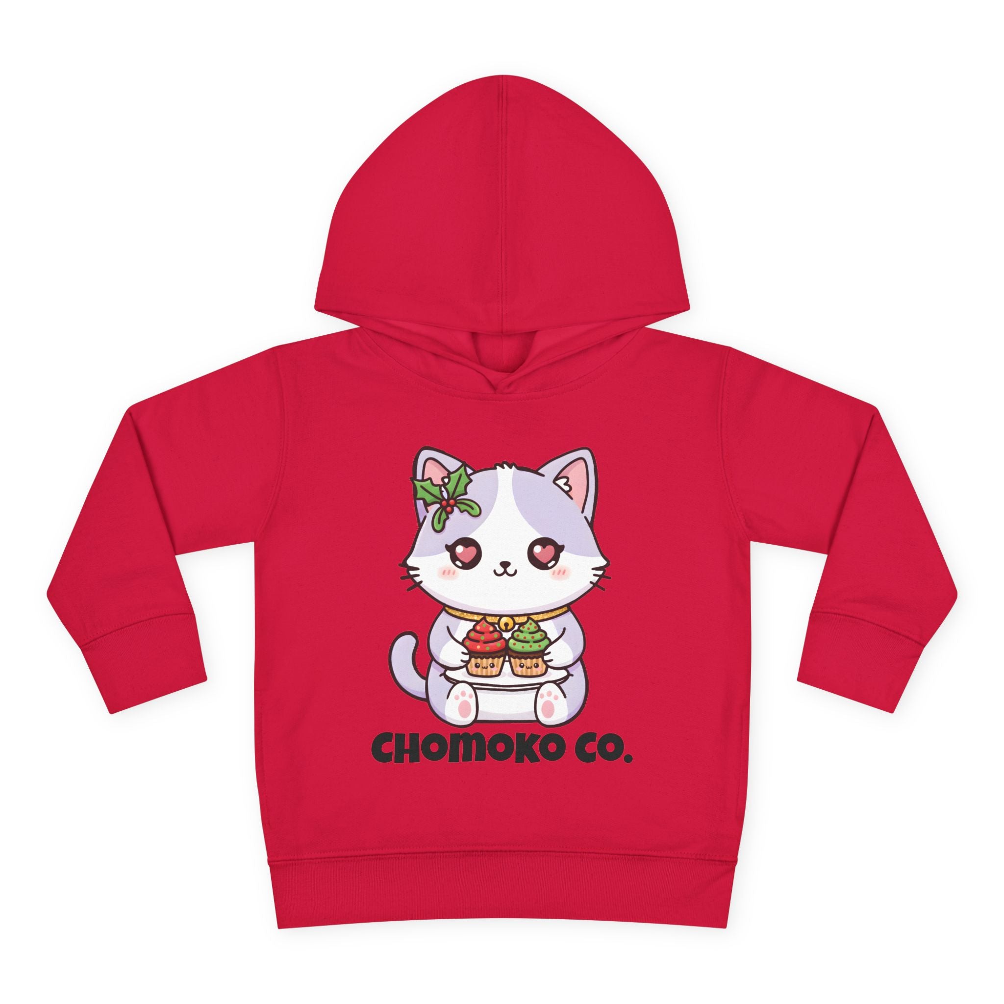 Nori with Christmas Cupcakes Toddler Pullover Fleece Hoodie