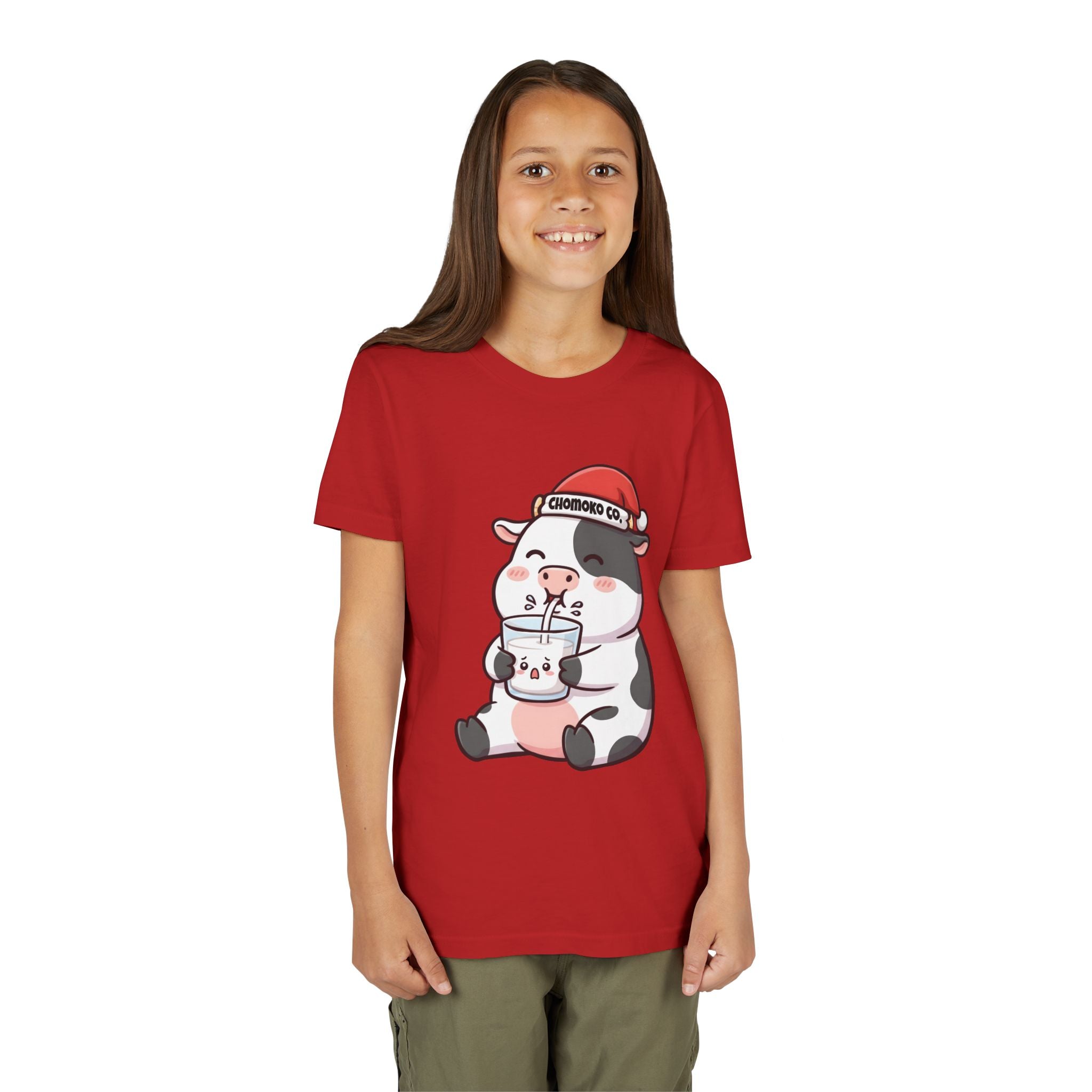 Kolby with Santa hat Youth Short Sleeve Tee