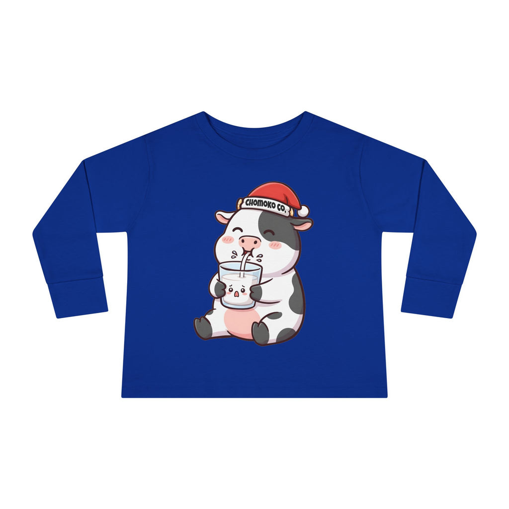 Kolby with Santa hat Toddler Long Sleeve Tee