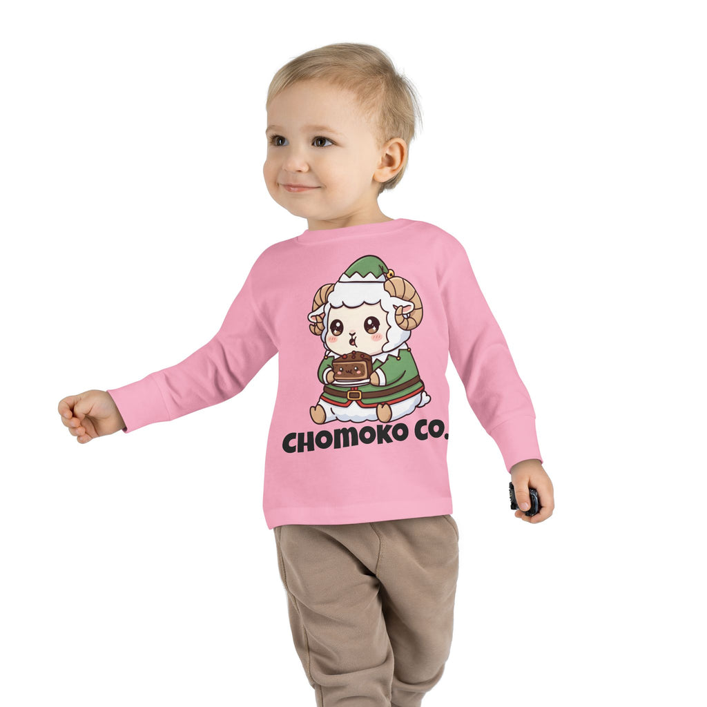 Bashi in an elf costume Toddler Long Sleeve Tee
