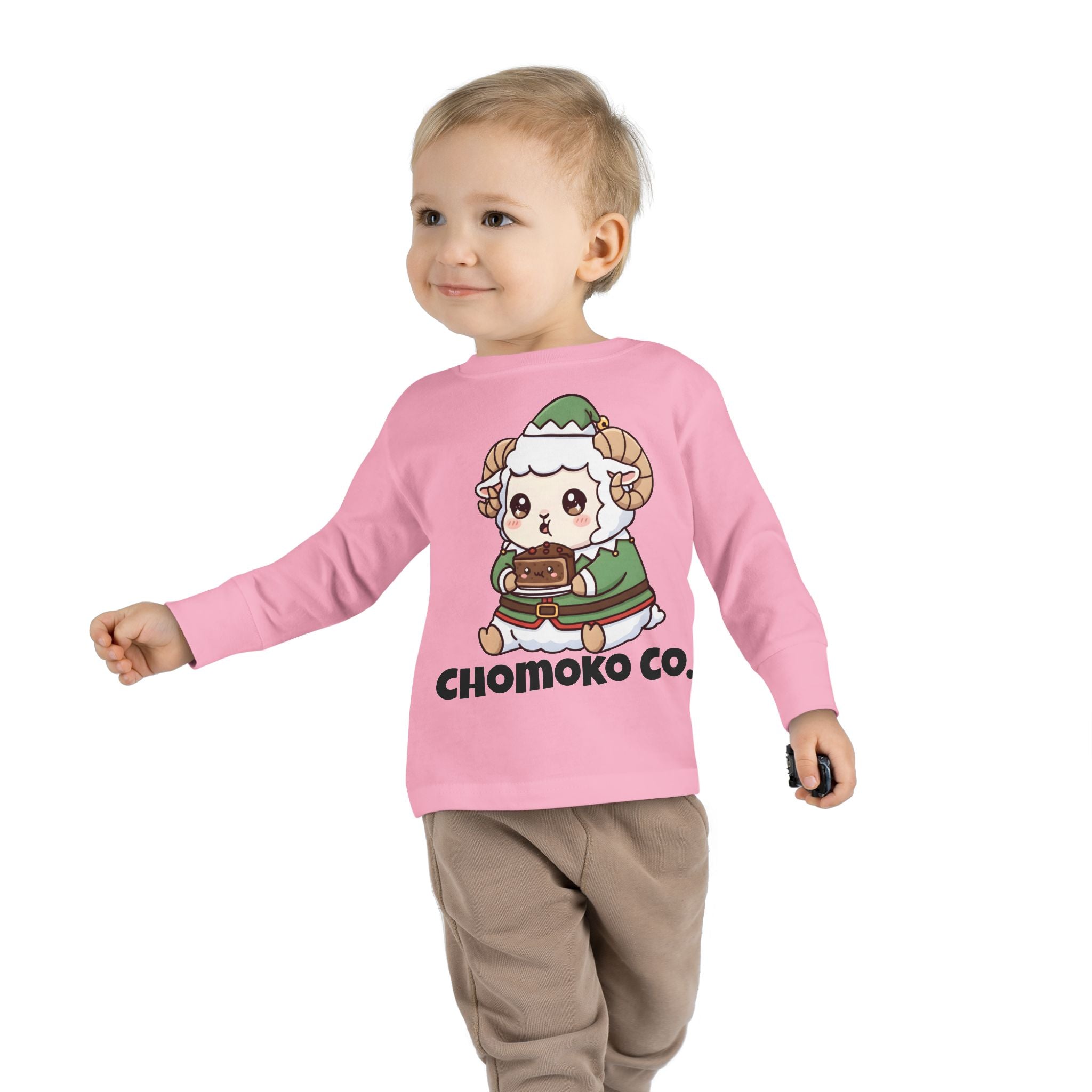 Bashi in an elf costume Toddler Long Sleeve Tee