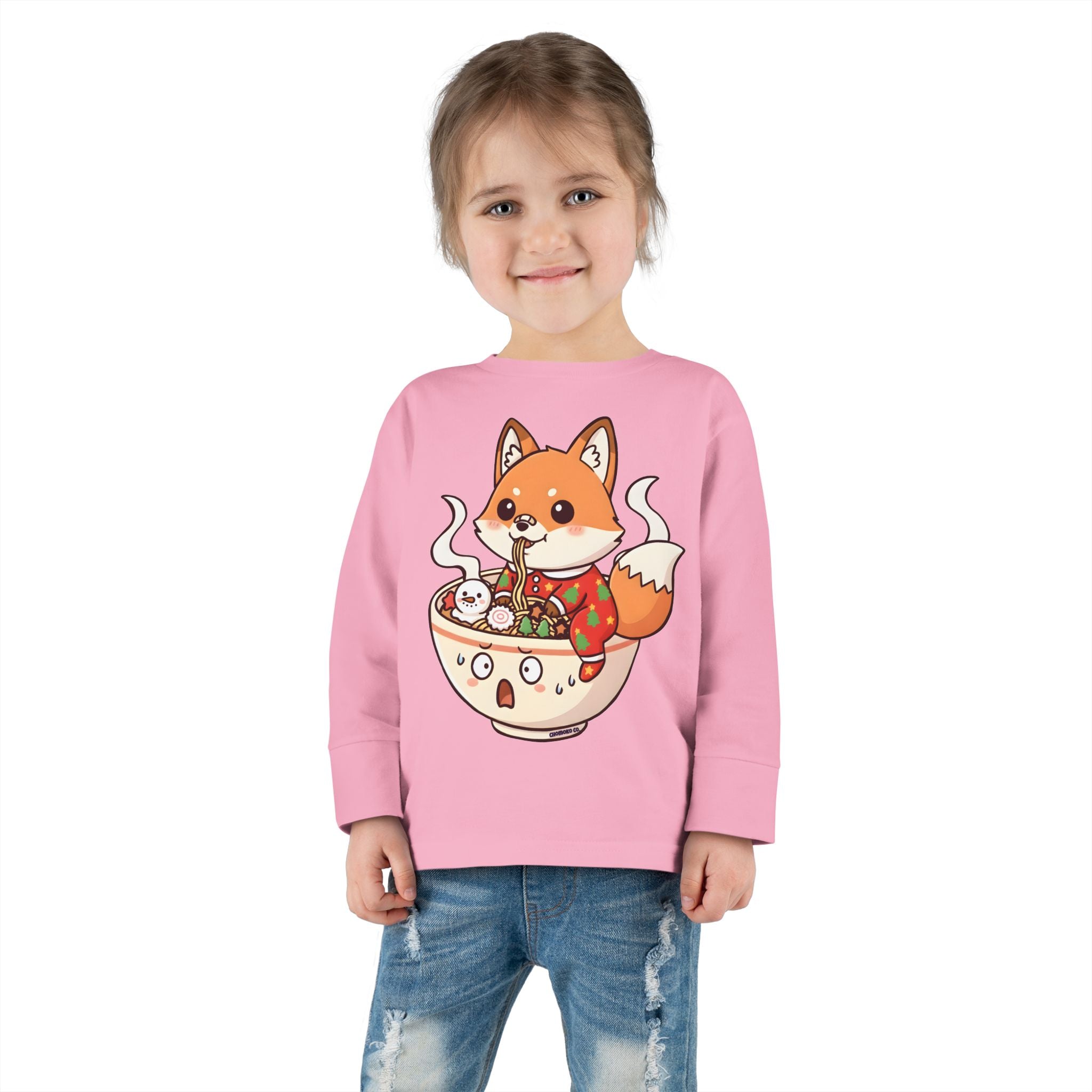Sumi in Christmas pajamas Toddler Long Sleeve Tee