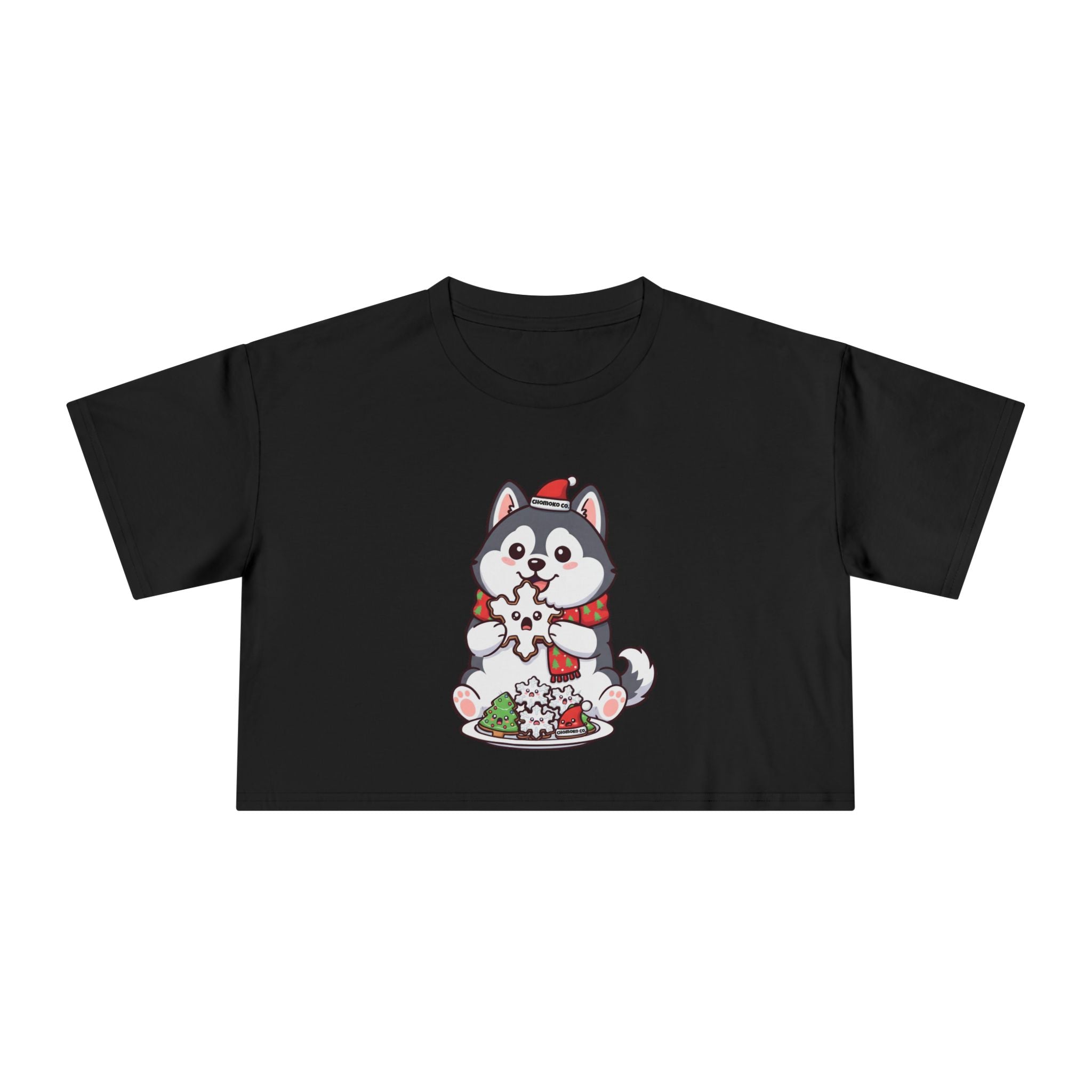 Koda eating Sugar cookies Women's Crop Tee