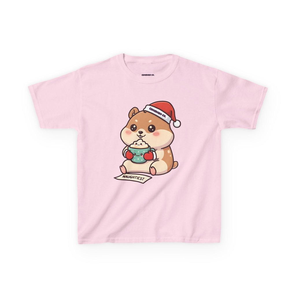 Atsu drinking Eggnog Kids Heavy Cotton™ Tee