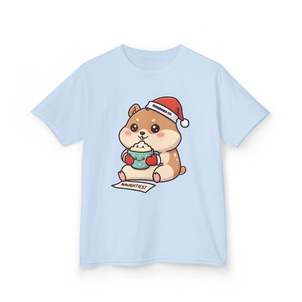 Atsu drinking Eggnog Kids Heavy Cotton™ Tee