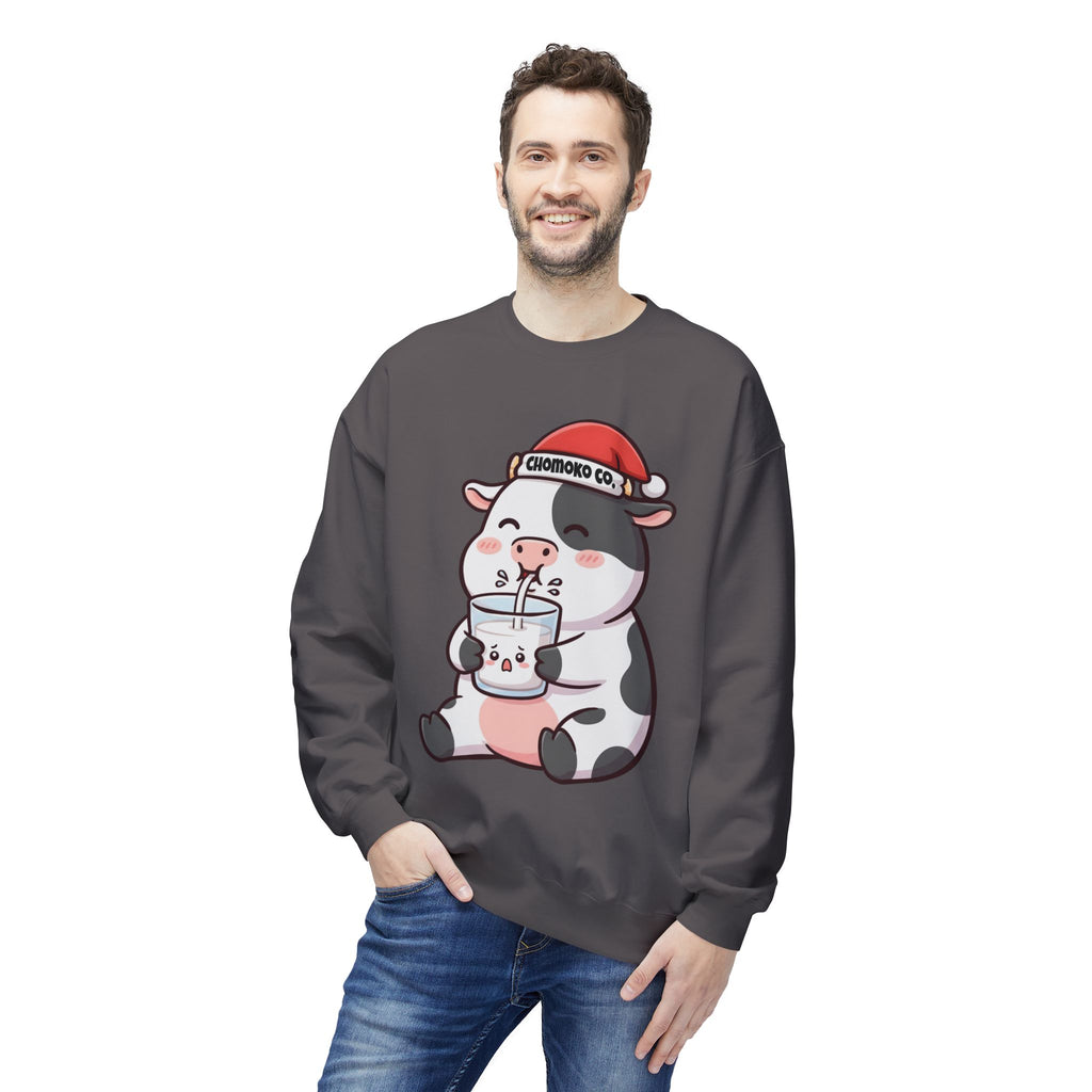 Kolby with Santa hat Unisex Midweight Softstyle Fleece Crewneck Sweatshirt