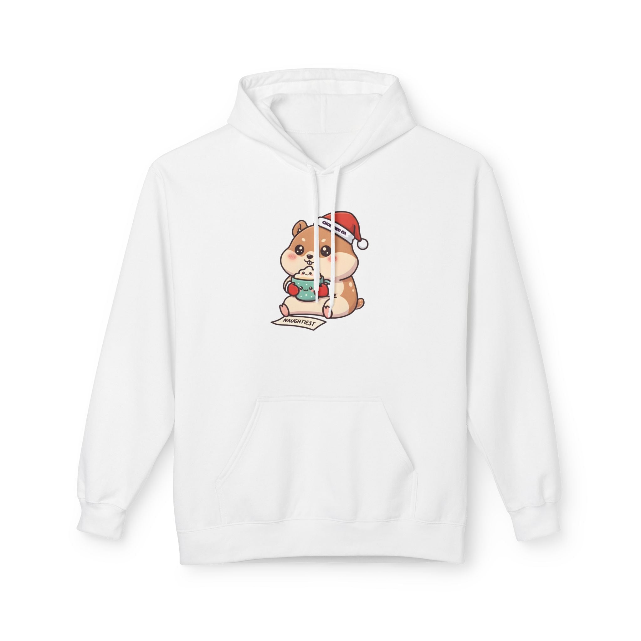 Atsu drinking Eggnog Unisex Midweight Softstyle Fleece Hoodie