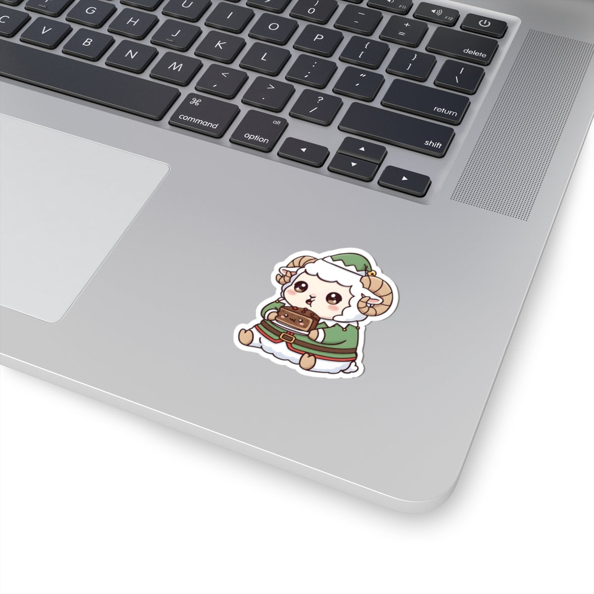 Bashi in an elf costume Kiss-Cut Sticker