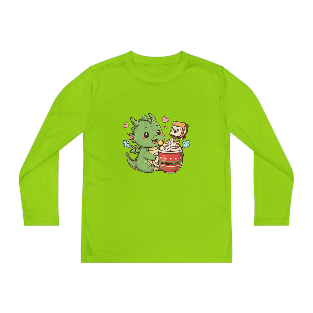 Rinzu drinking Hot chocolate Youth Long Sleeve Competitor Tee