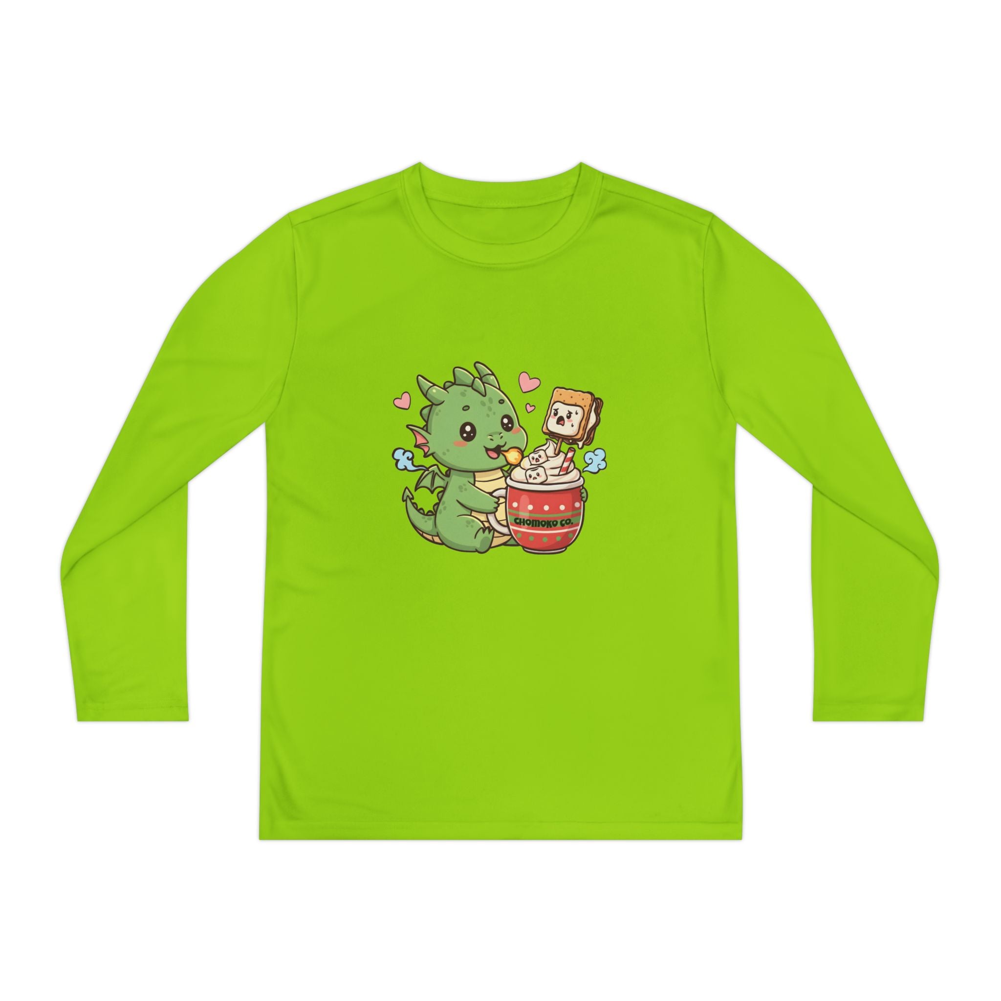 Rinzu drinking Hot chocolate Youth Long Sleeve Competitor Tee