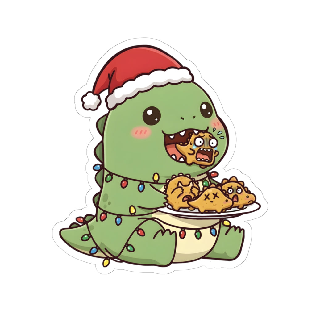 Tatsu with Christmas lights Kiss-Cut Sticker