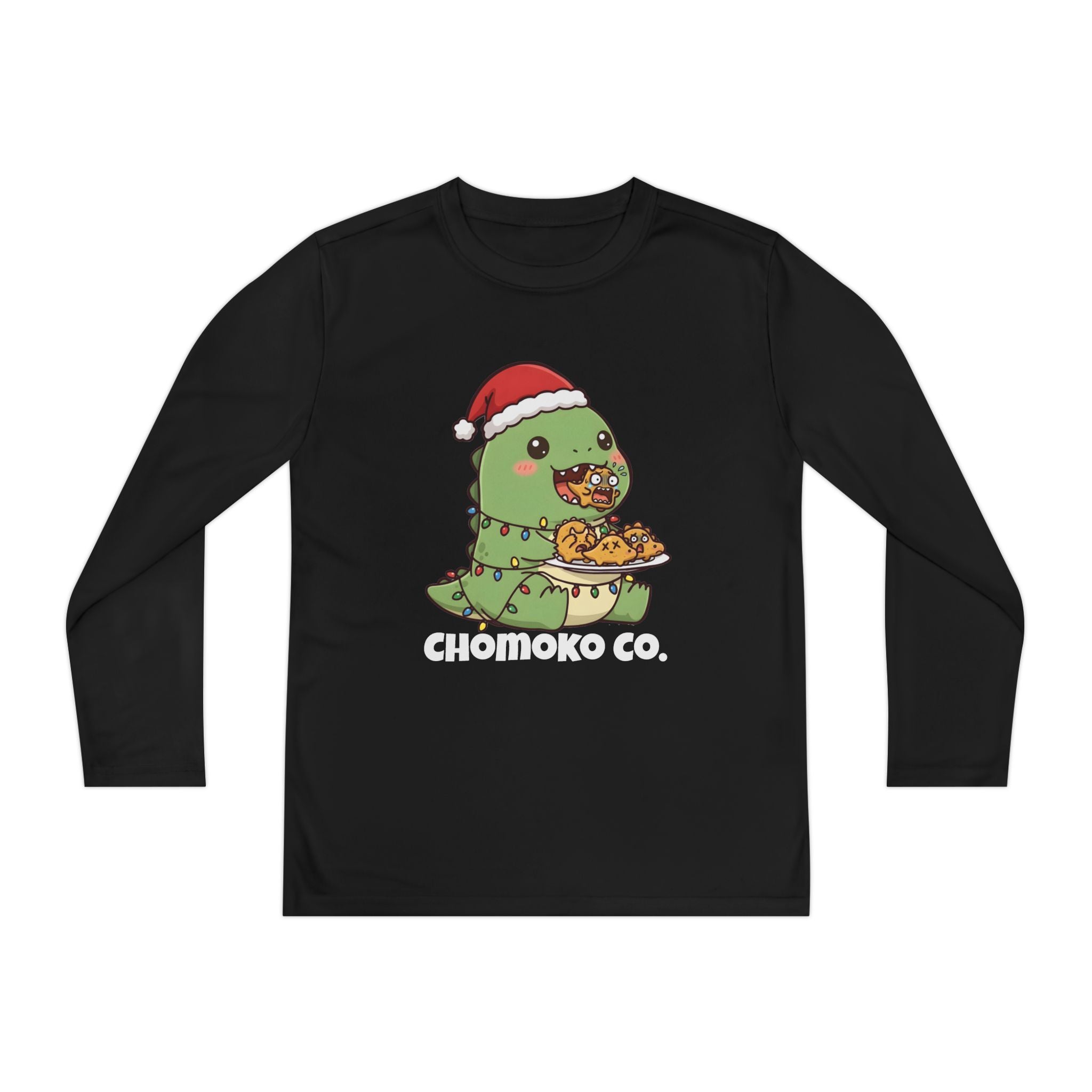 Tatsu with Christmas lights Youth Long Sleeve Competitor Tee