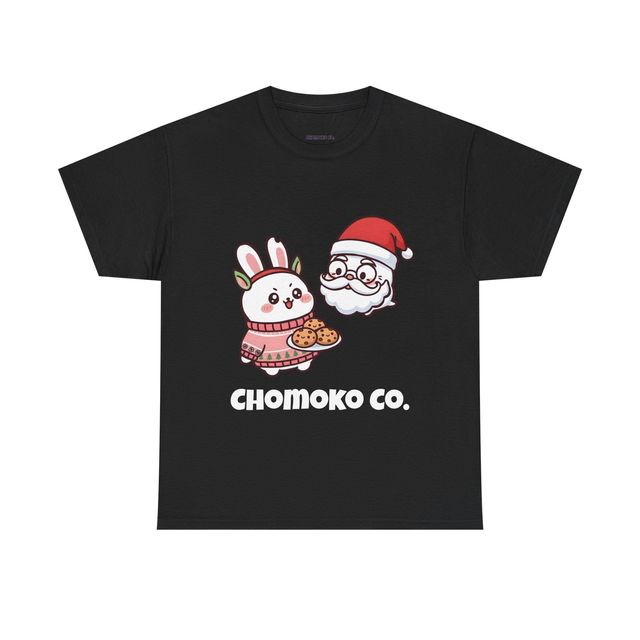 Chomoko and Oji Cookie Sharing Tee | Christmas Cute Holiday Shirt