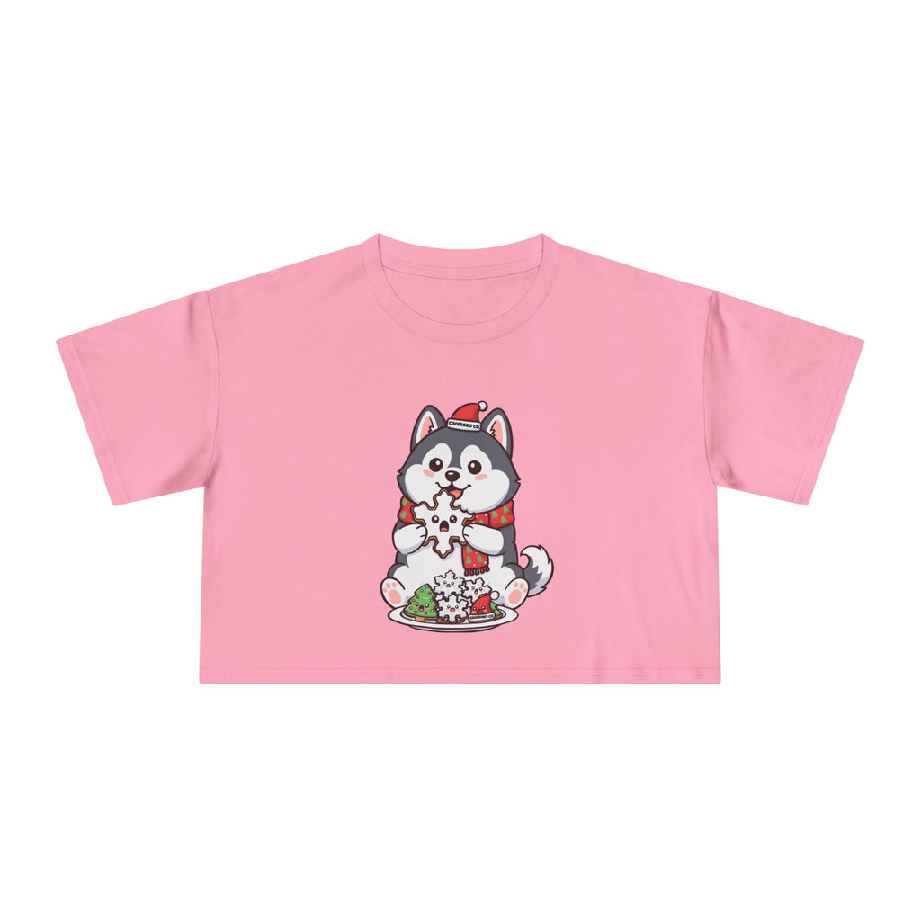 Koda eating Sugar cookies Women's Crop Tee