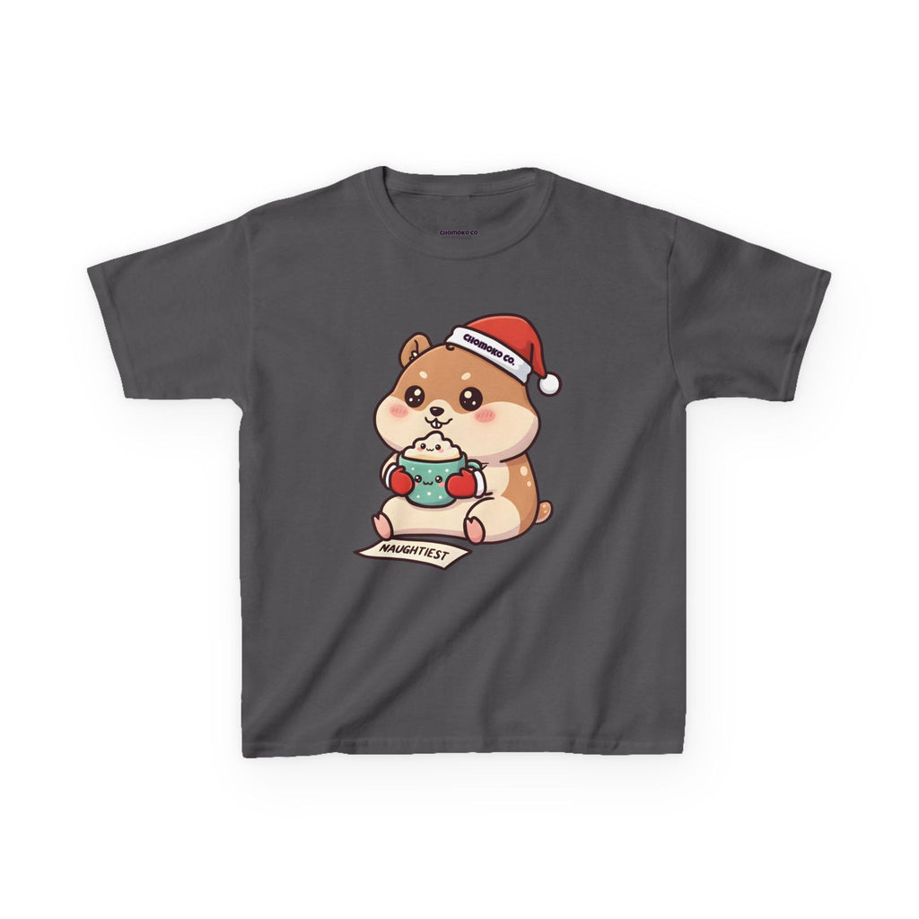 Atsu drinking Eggnog Kids Heavy Cotton™ Tee