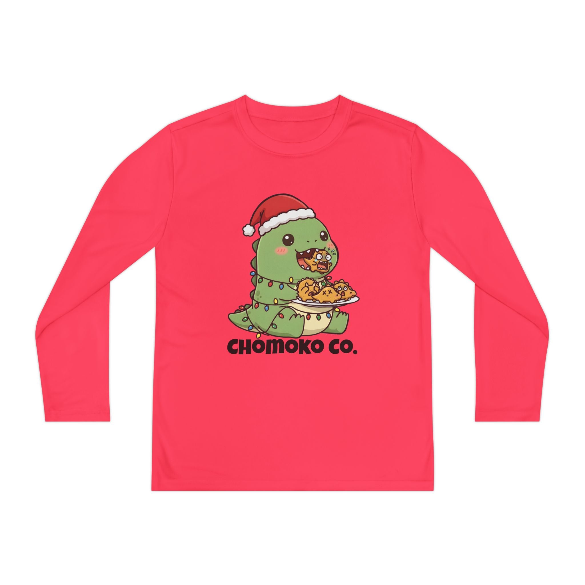 Tatsu with Christmas lights Youth Long Sleeve Competitor Tee
