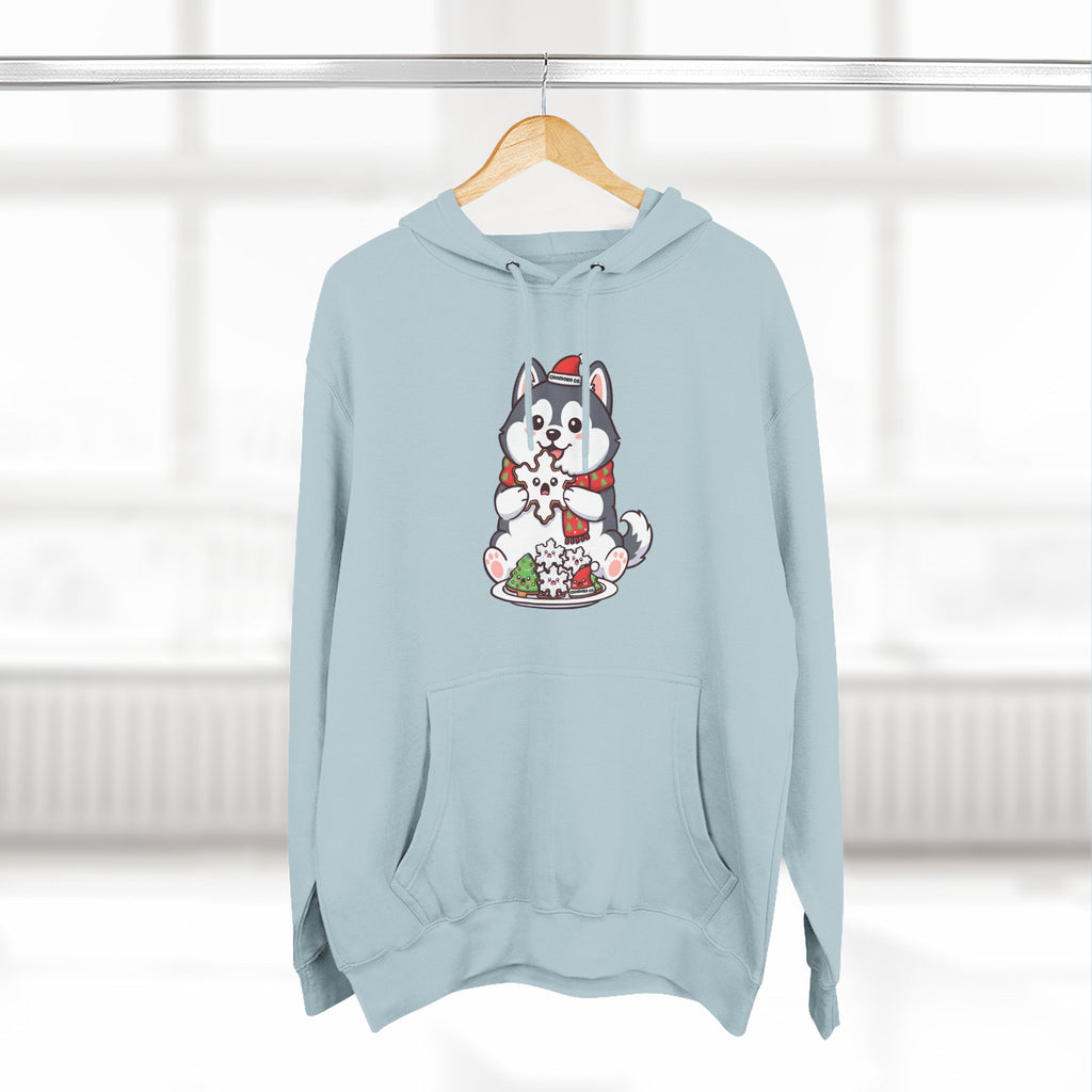 Koda eating Sugar cookies Three-Panel Fleece Hoodie