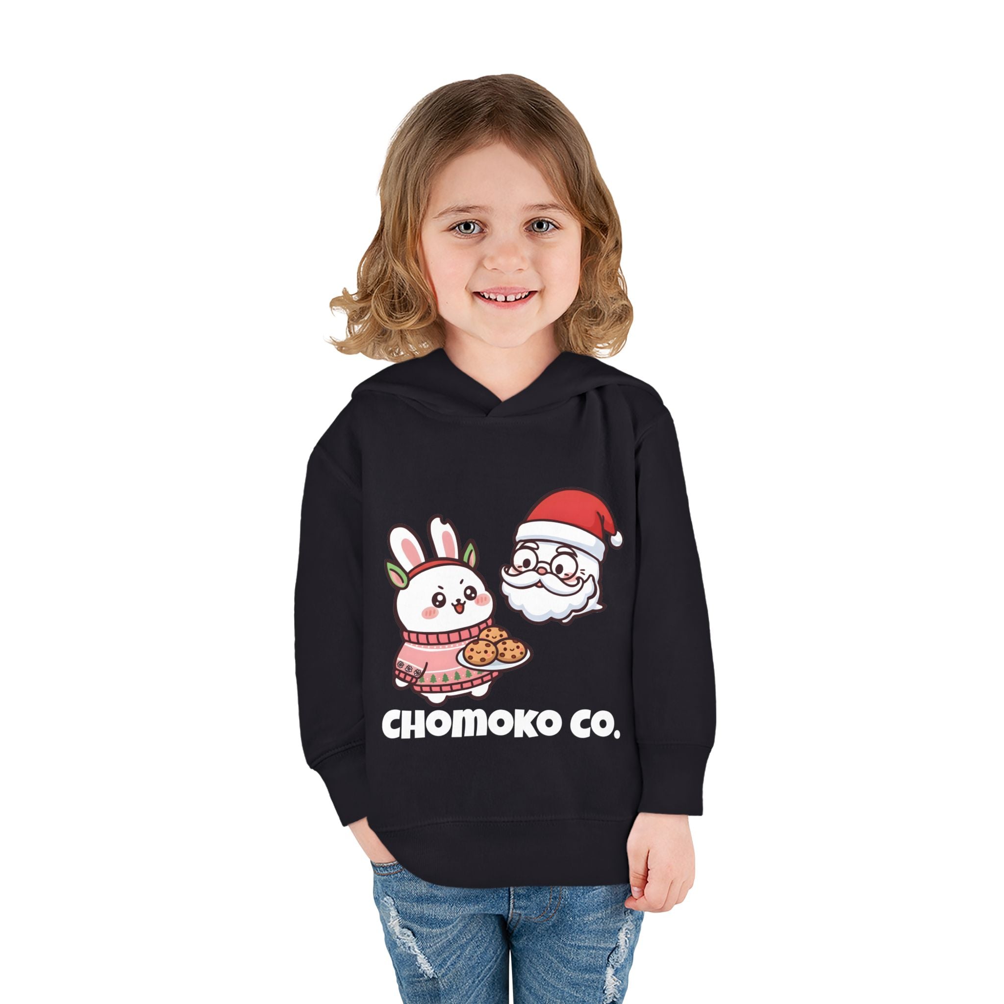 Chomoko and Santa Oji Toddler Pullover Fleece Hoodie