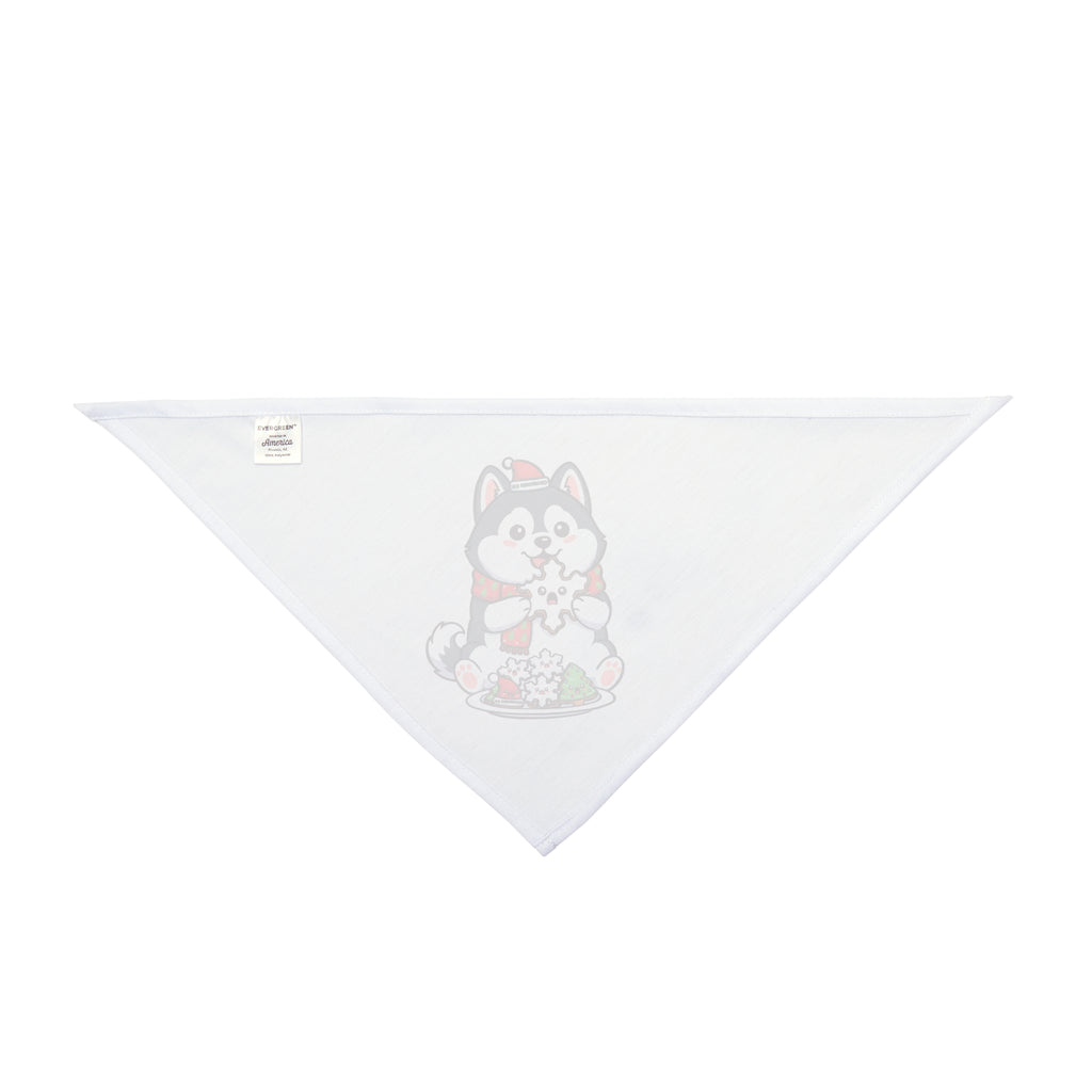 Koda eating Christmas Sugar Cookies Pet Bandana