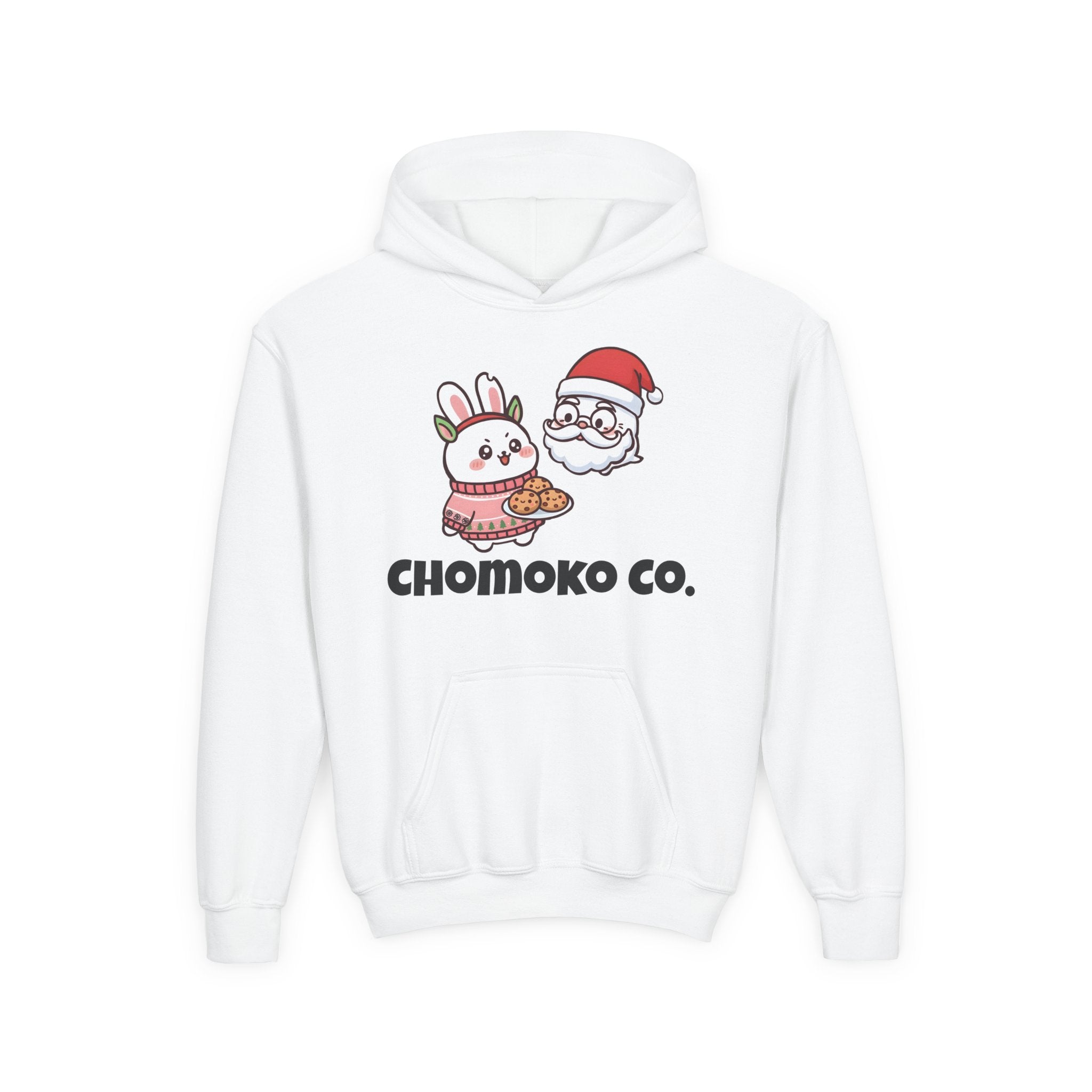 Chomoko and Santa Oji Youth Heavy Blend Hooded Sweatshirt