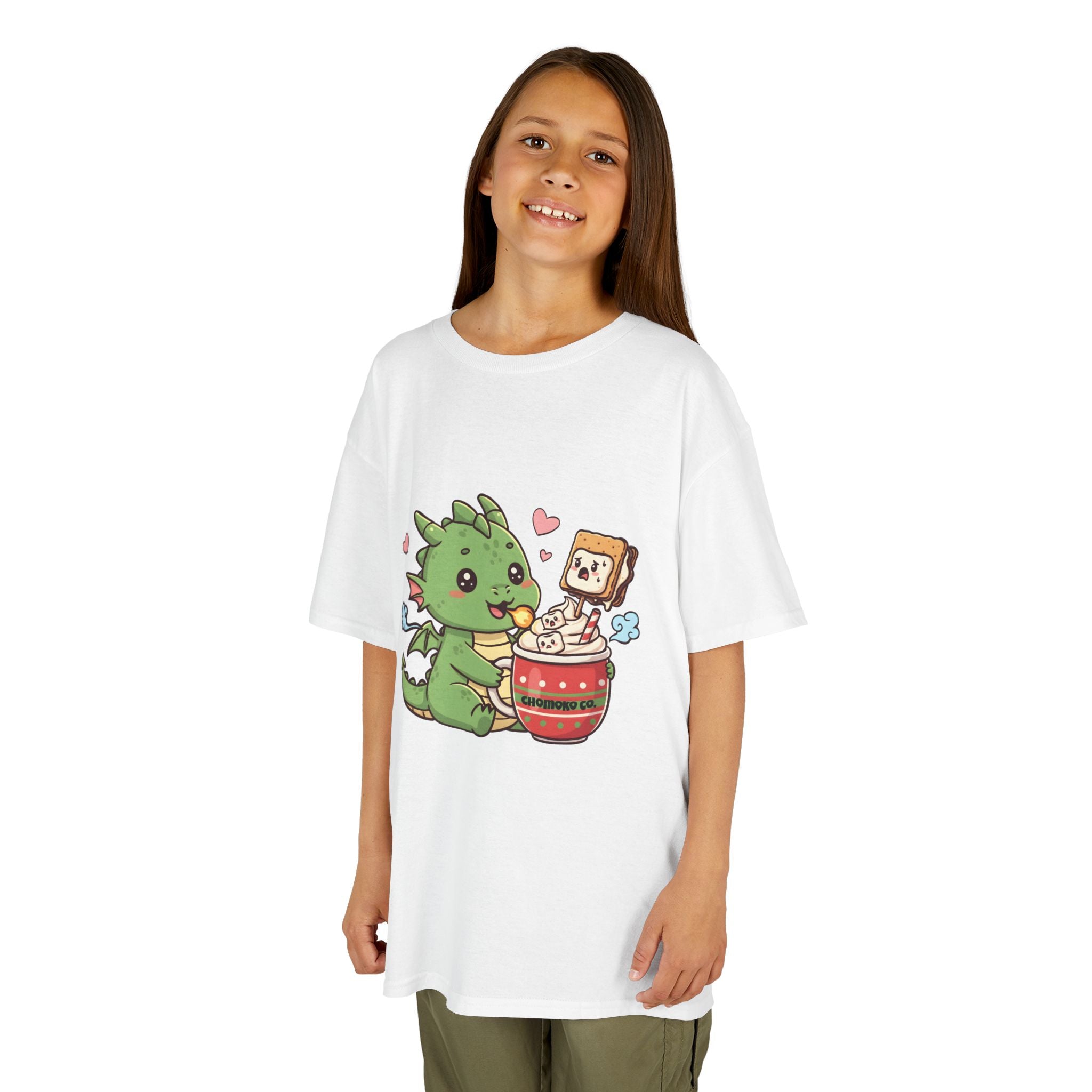 Rinzu drinking Hot chocolate Kids Heavy Cotton™ Tee
