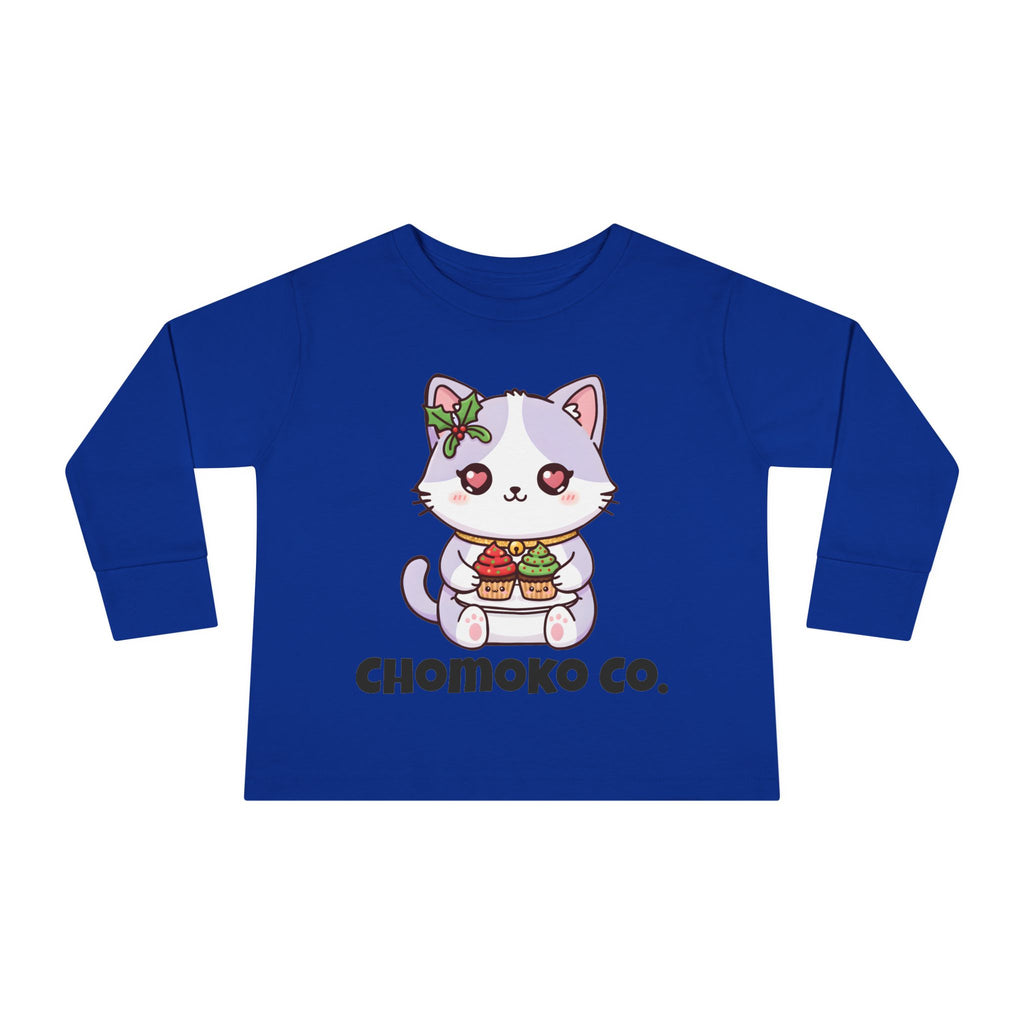 Nori with Christmas Cupcakes Toddler Long Sleeve Tee