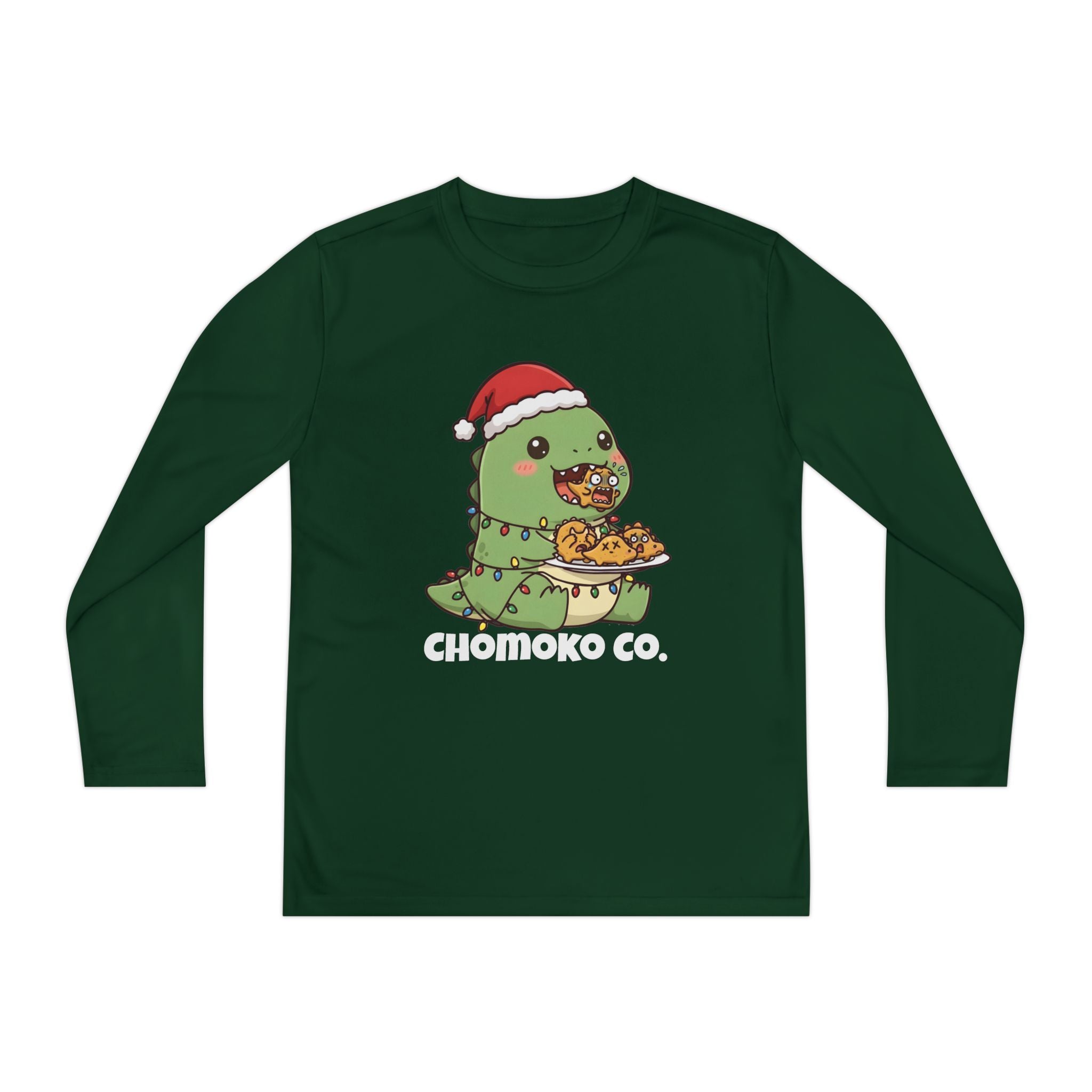 Tatsu with Christmas lights Youth Long Sleeve Competitor Tee