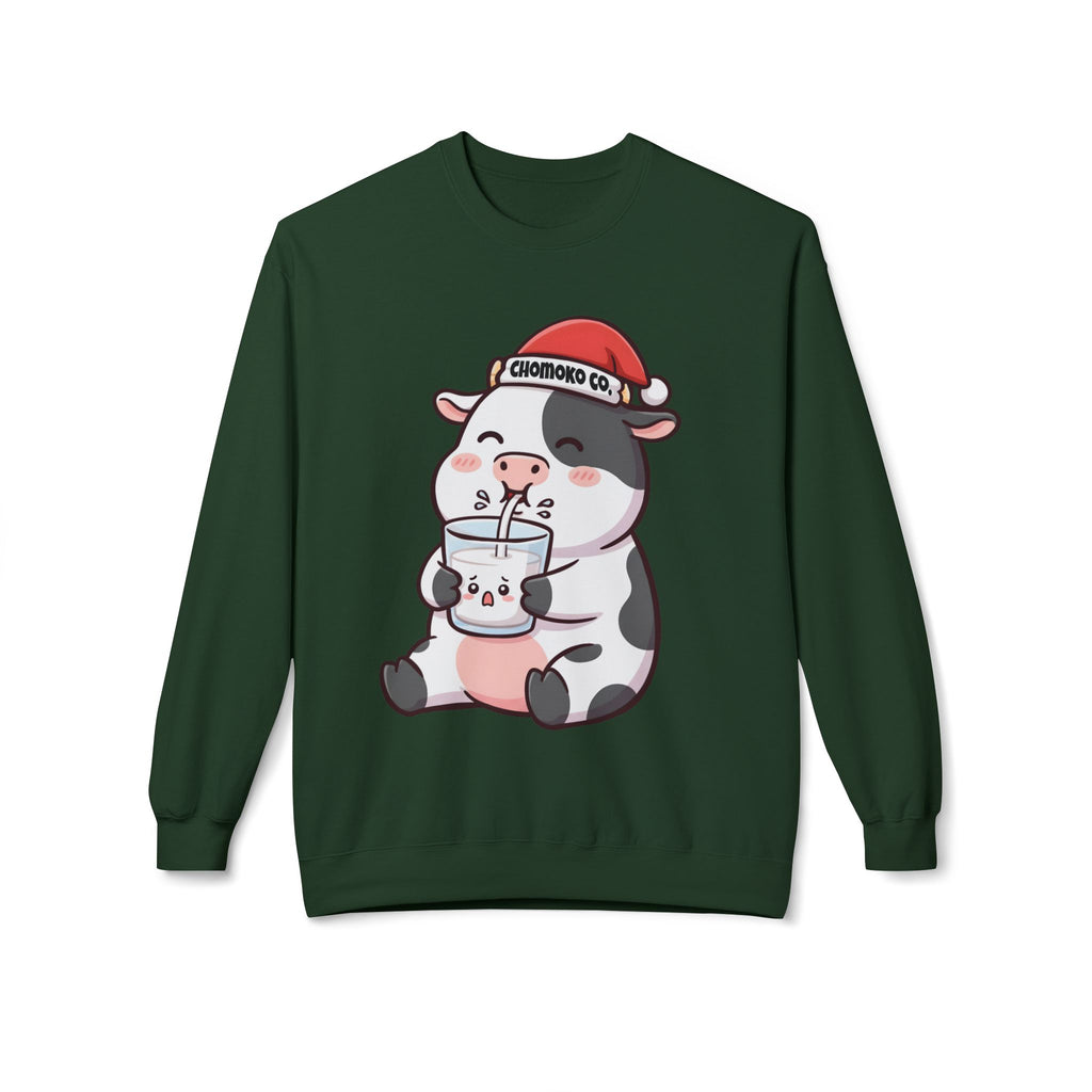 Kolby with Santa hat Unisex Midweight Softstyle Fleece Crewneck Sweatshirt