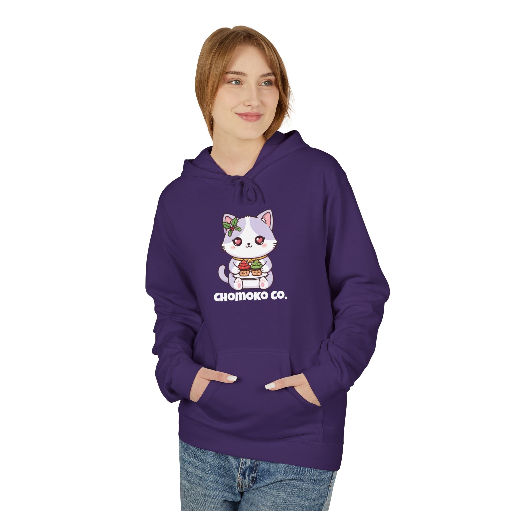 Nori with Christmas Cupcakes Unisex Midweight Softstyle Fleece Hoodie