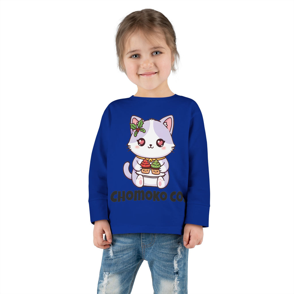 Nori with Christmas Cupcakes Toddler Long Sleeve Tee