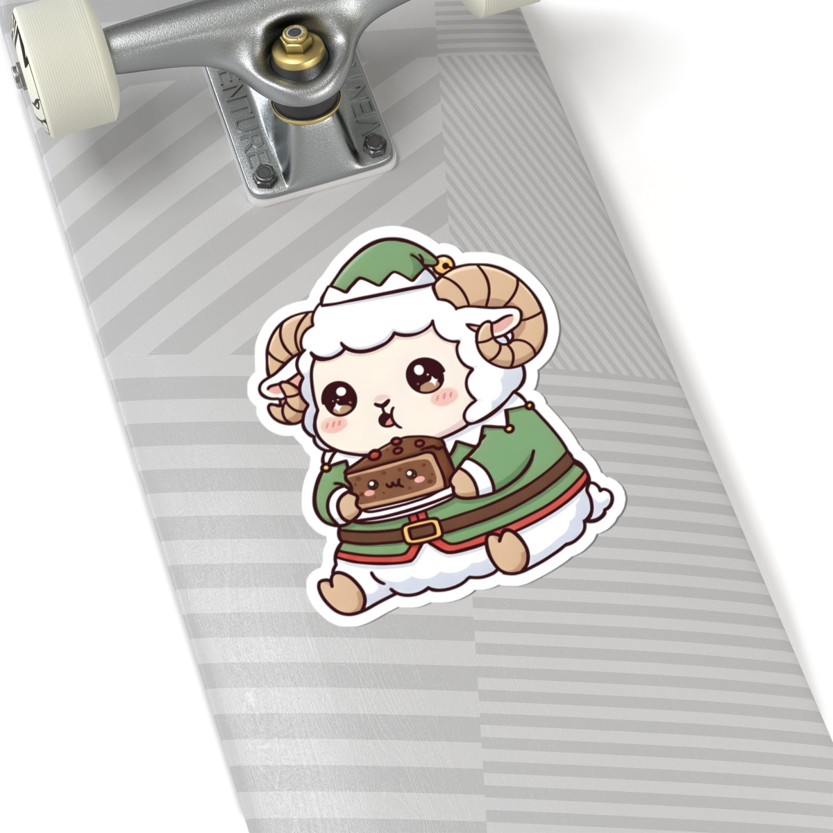 Bashi in an elf costume Kiss-Cut Sticker