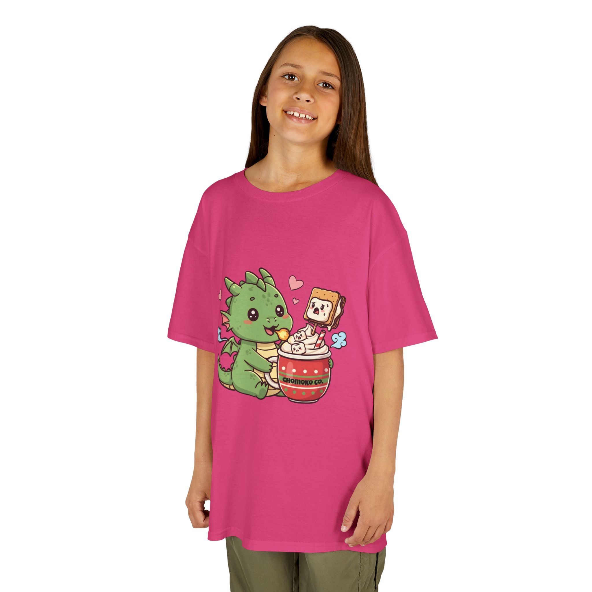 Rinzu drinking Hot chocolate Kids Heavy Cotton™ Tee