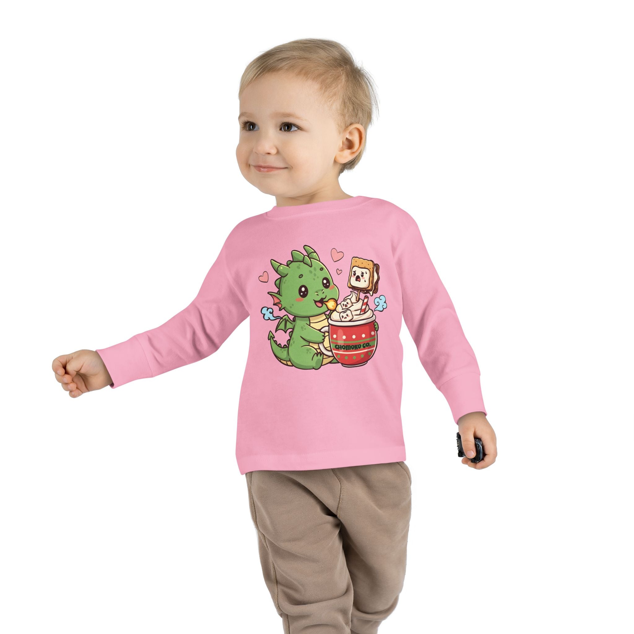 Rinzu drinking Hot chocolate Toddler Long Sleeve Tee
