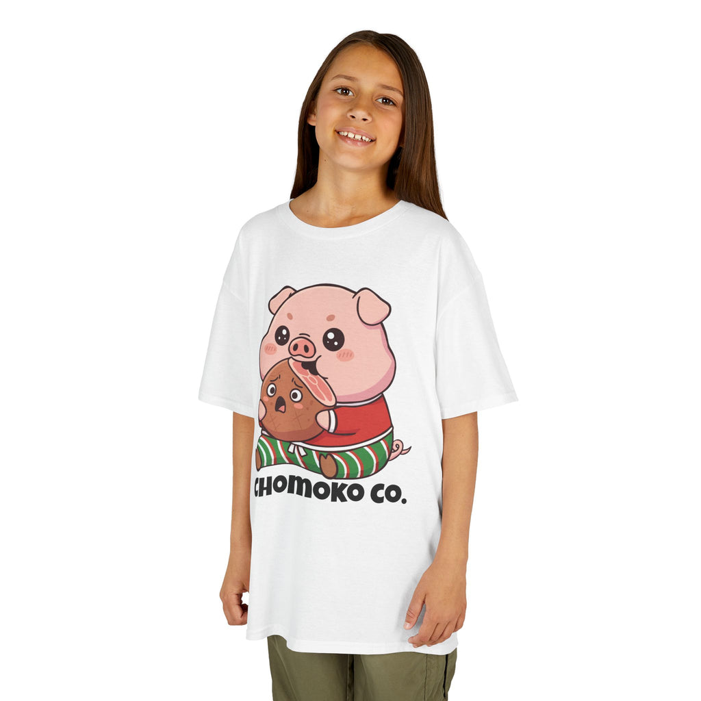 Okui in Christmas pajamas Kids Heavy Cotton™ Tee