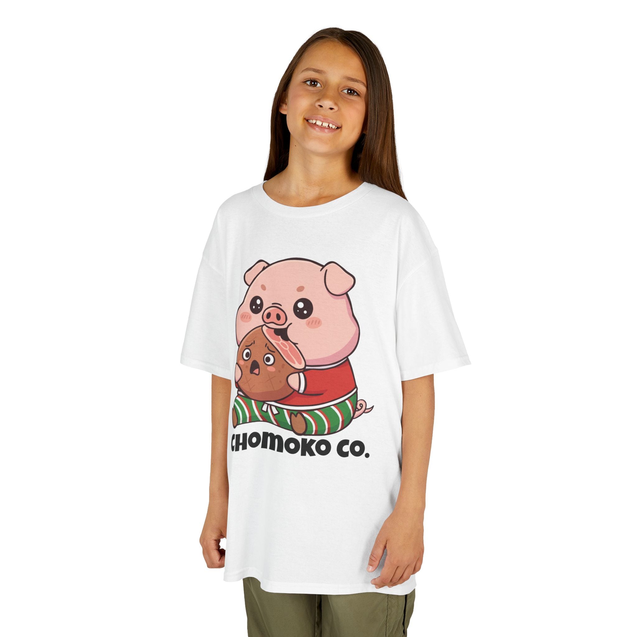 Okui in Christmas pajamas Kids Heavy Cotton™ Tee