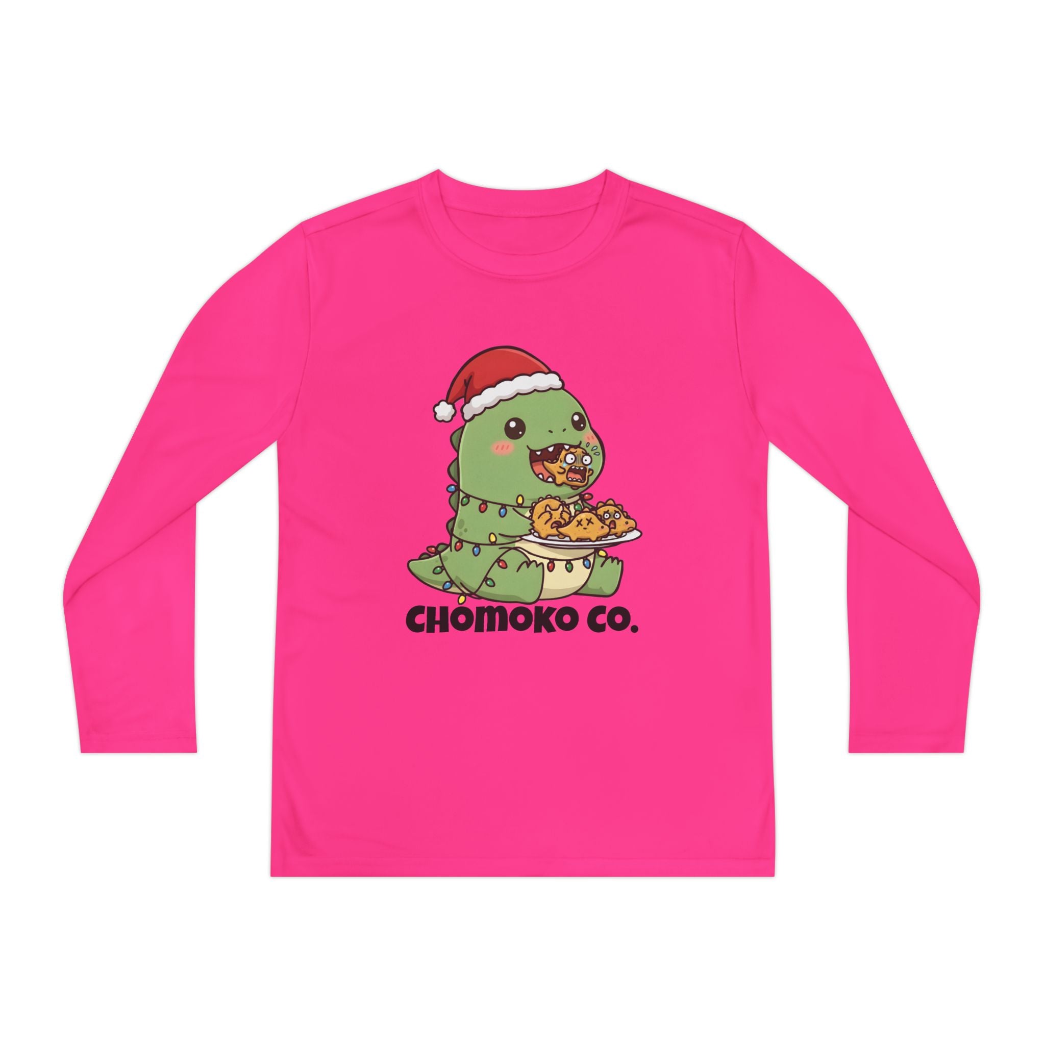 Tatsu with Christmas lights Youth Long Sleeve Competitor Tee