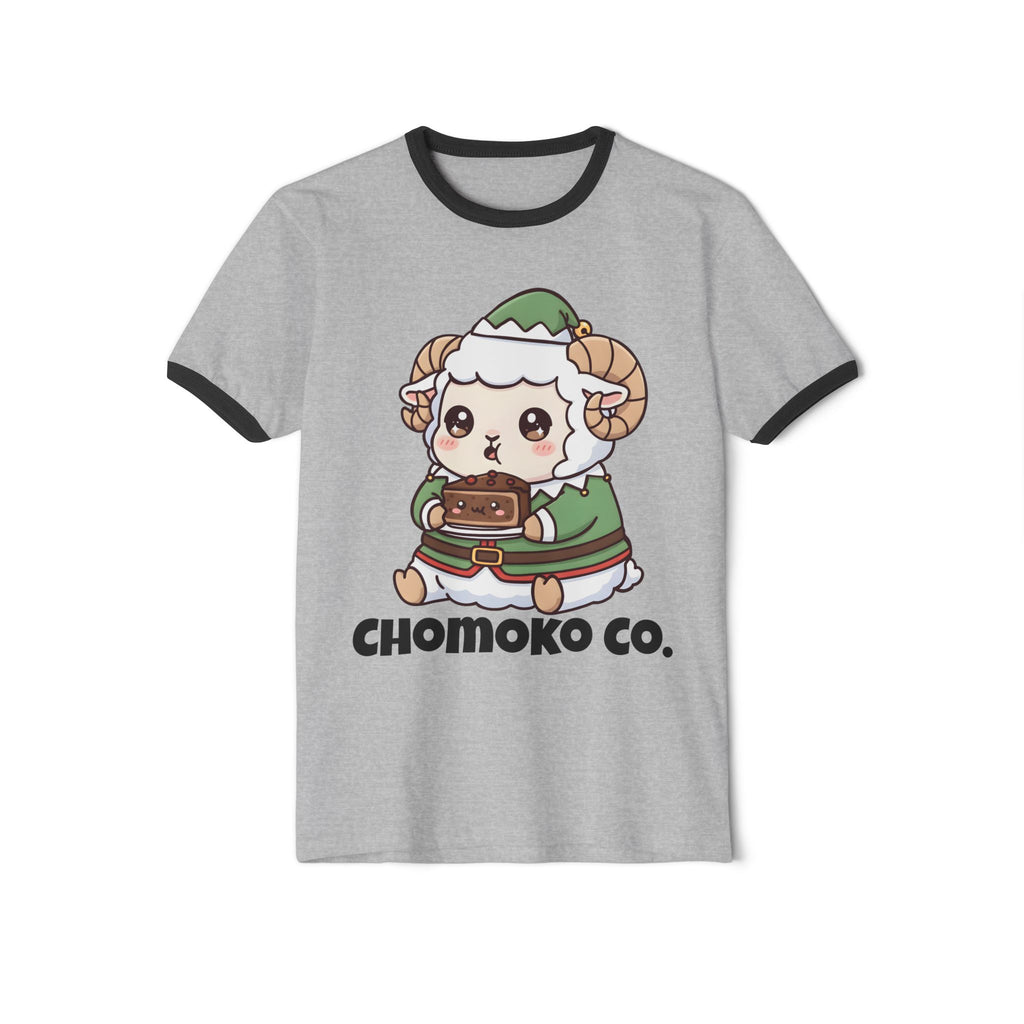 Bashi in an elf costume Unisex Cotton Ringer T-Shirt