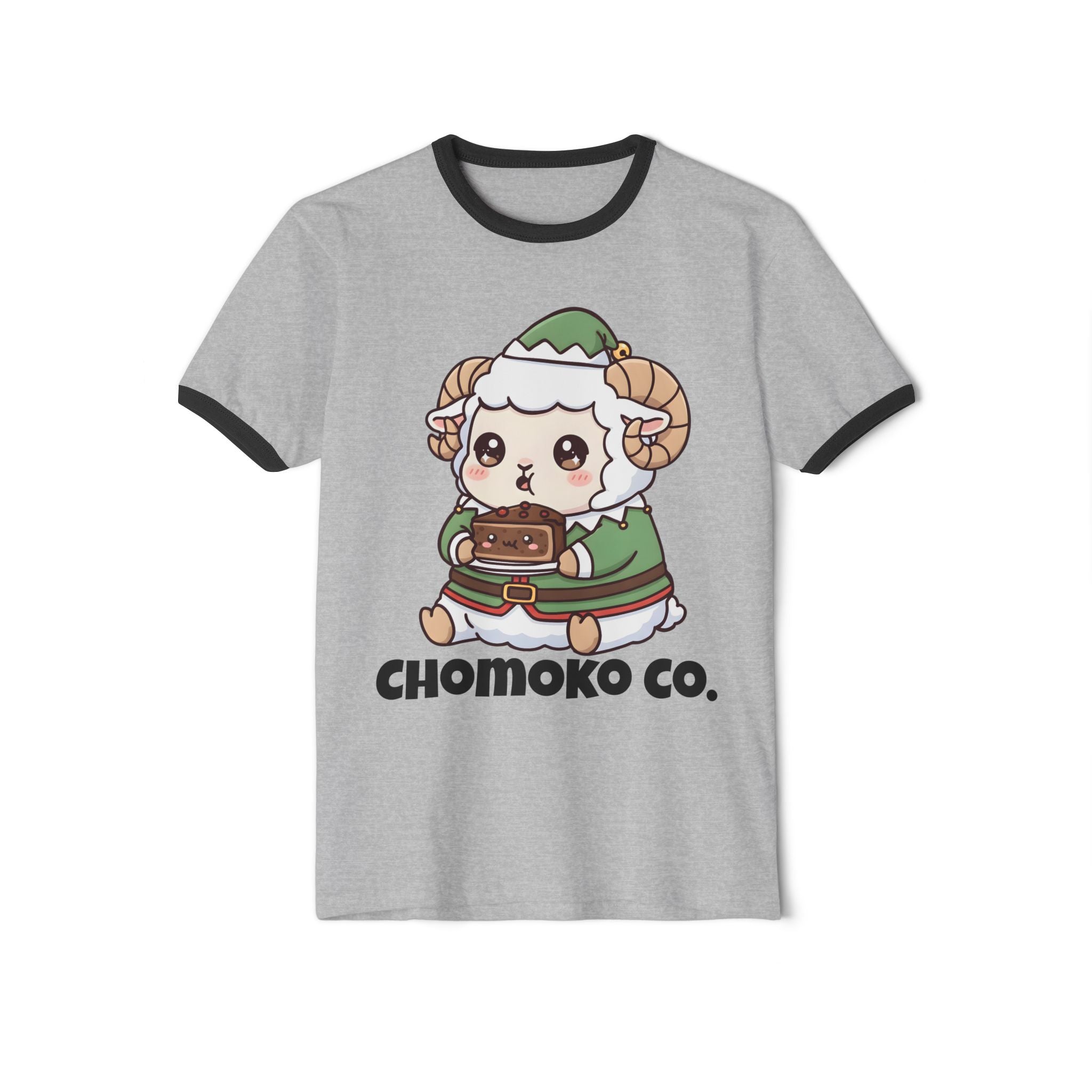 Bashi in an elf costume Unisex Cotton Ringer T-Shirt