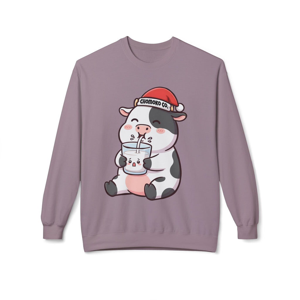 Kolby with Santa hat Unisex Midweight Softstyle Fleece Crewneck Sweatshirt