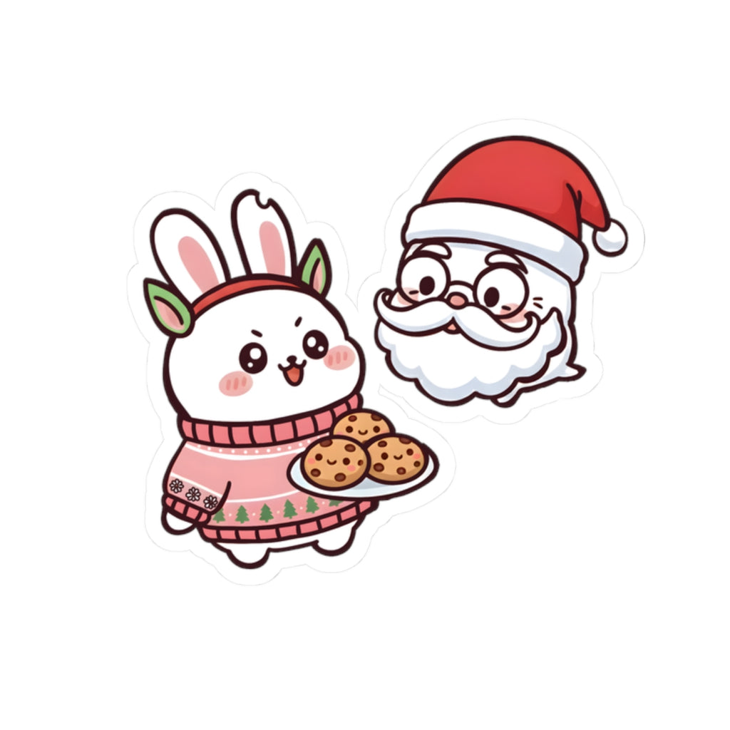 Chomoko and Oji Christmas Kiss-Cut Stickers