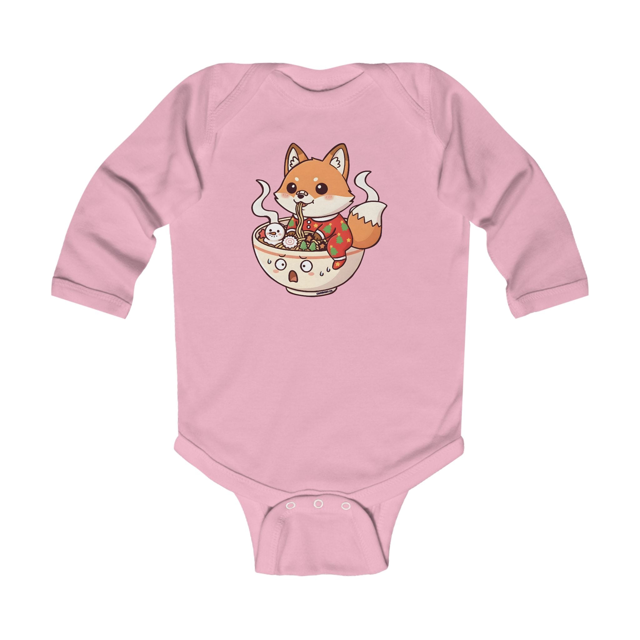 Sumi in Christmas pajamas Infant Long Sleeve Bodysuit