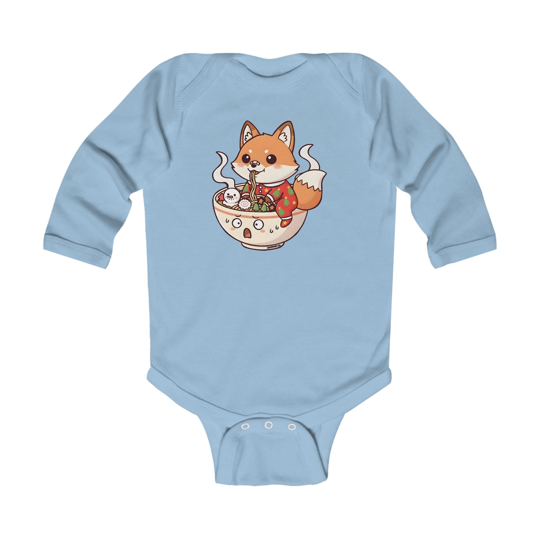 Sumi in Christmas pajamas Infant Long Sleeve Bodysuit