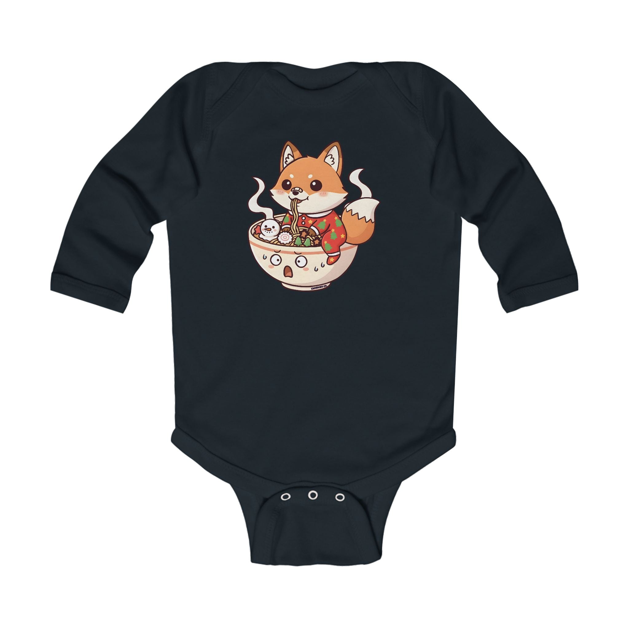 Sumi in Christmas pajamas Infant Long Sleeve Bodysuit